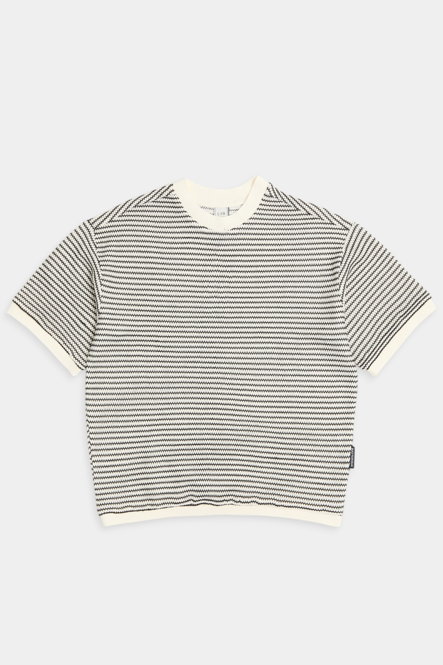 編織條紋 短袖上衣