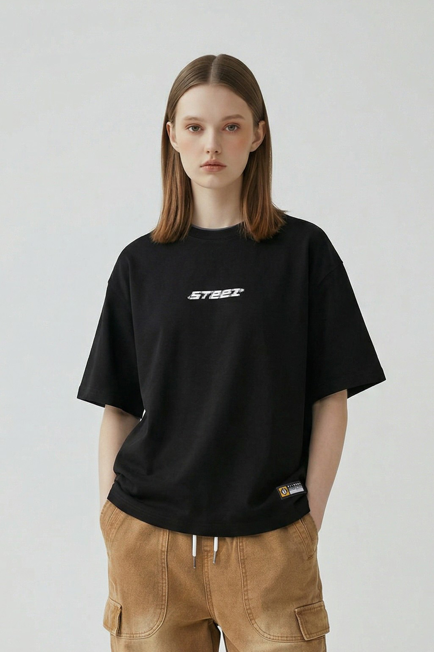 風格態度 太空棉短袖上衣(短版)