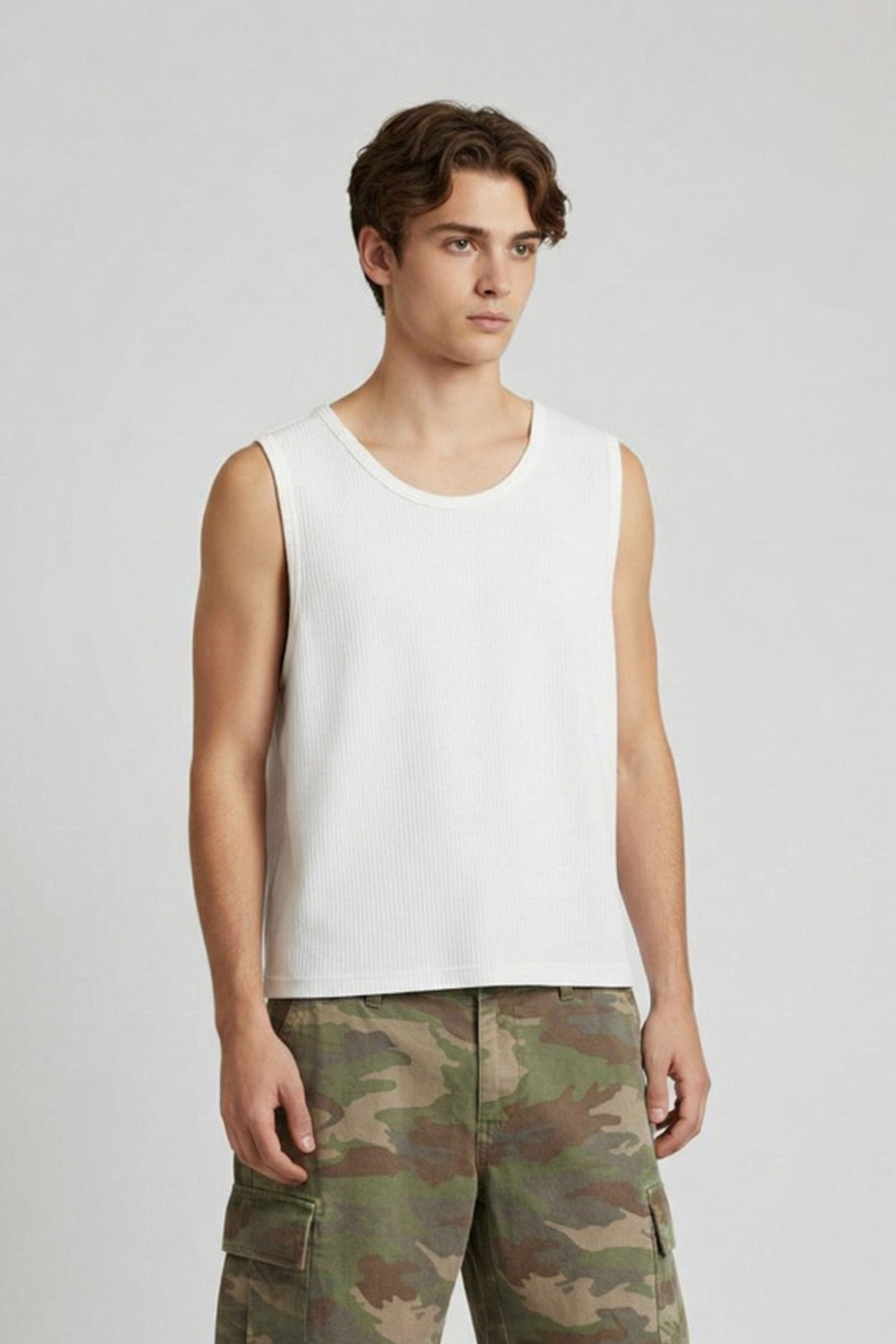 彈力羅紋 無袖背心