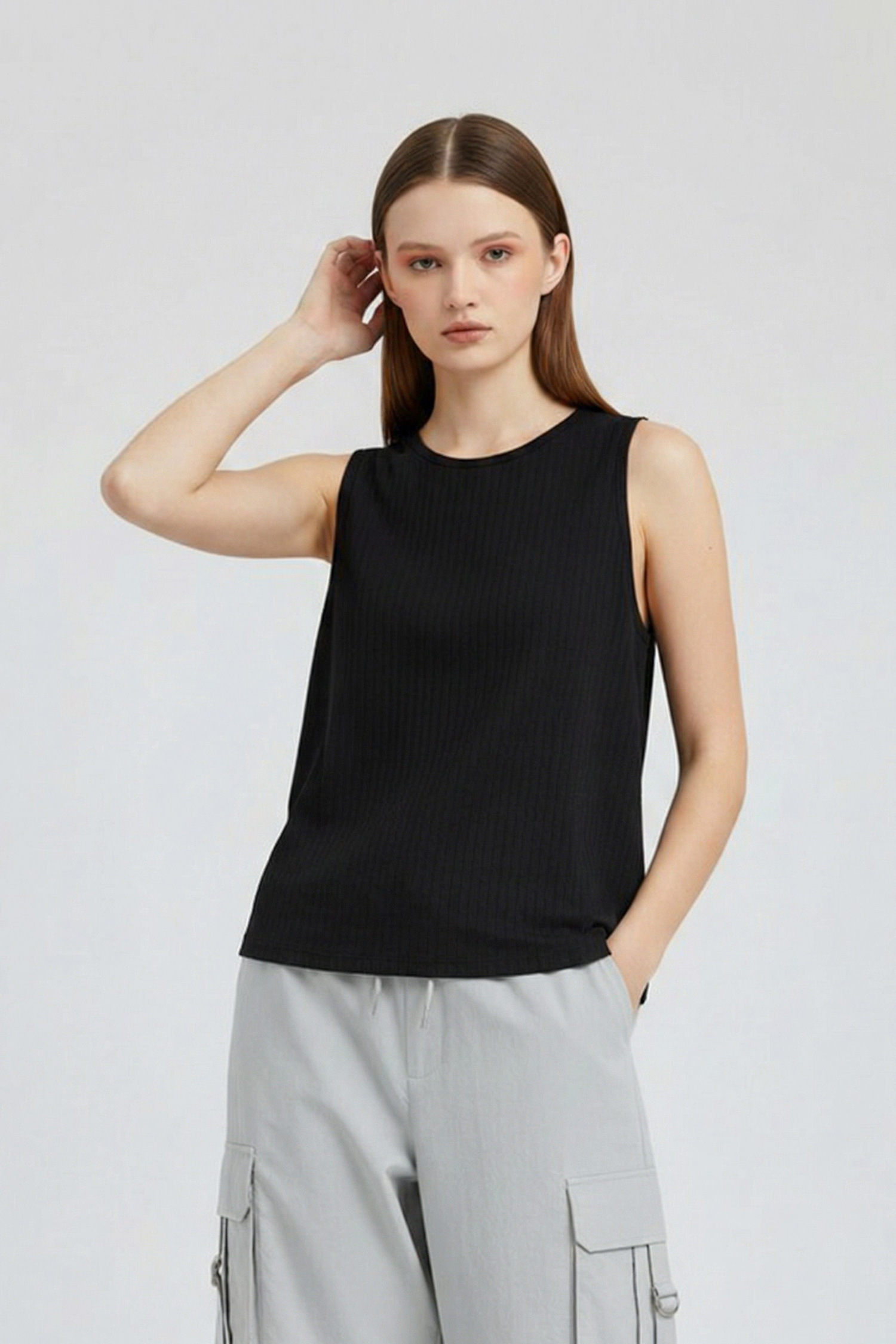 彈力羅紋 無袖背心