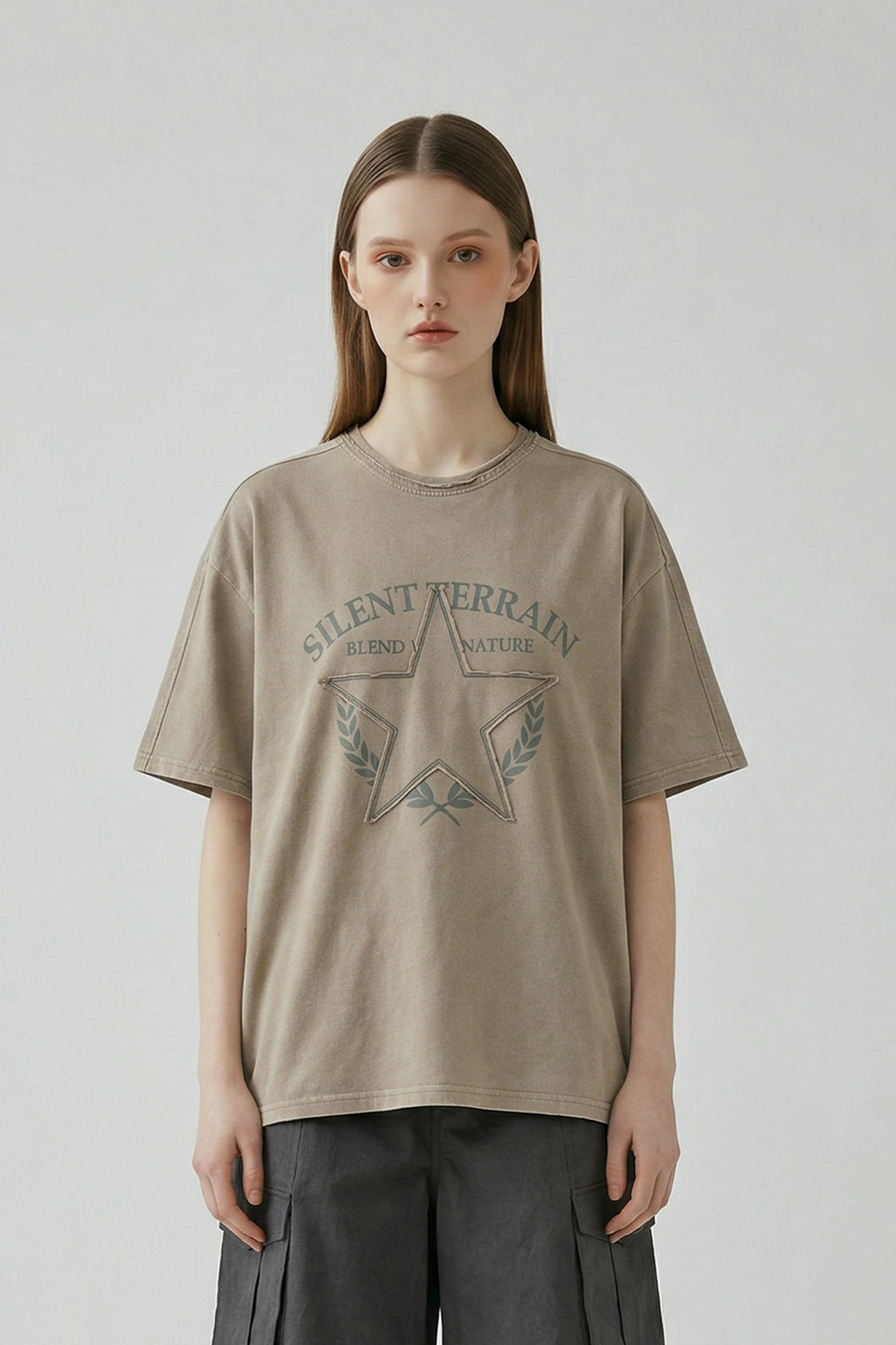 美式復古 貼布繡短袖上衣