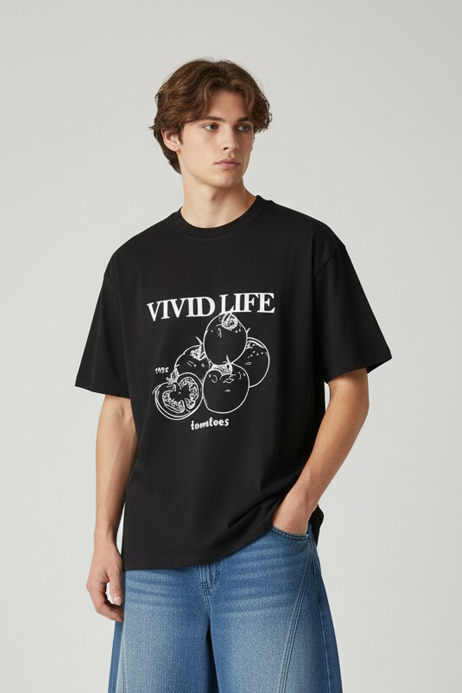 日常風味 番茄插畫短袖上衣