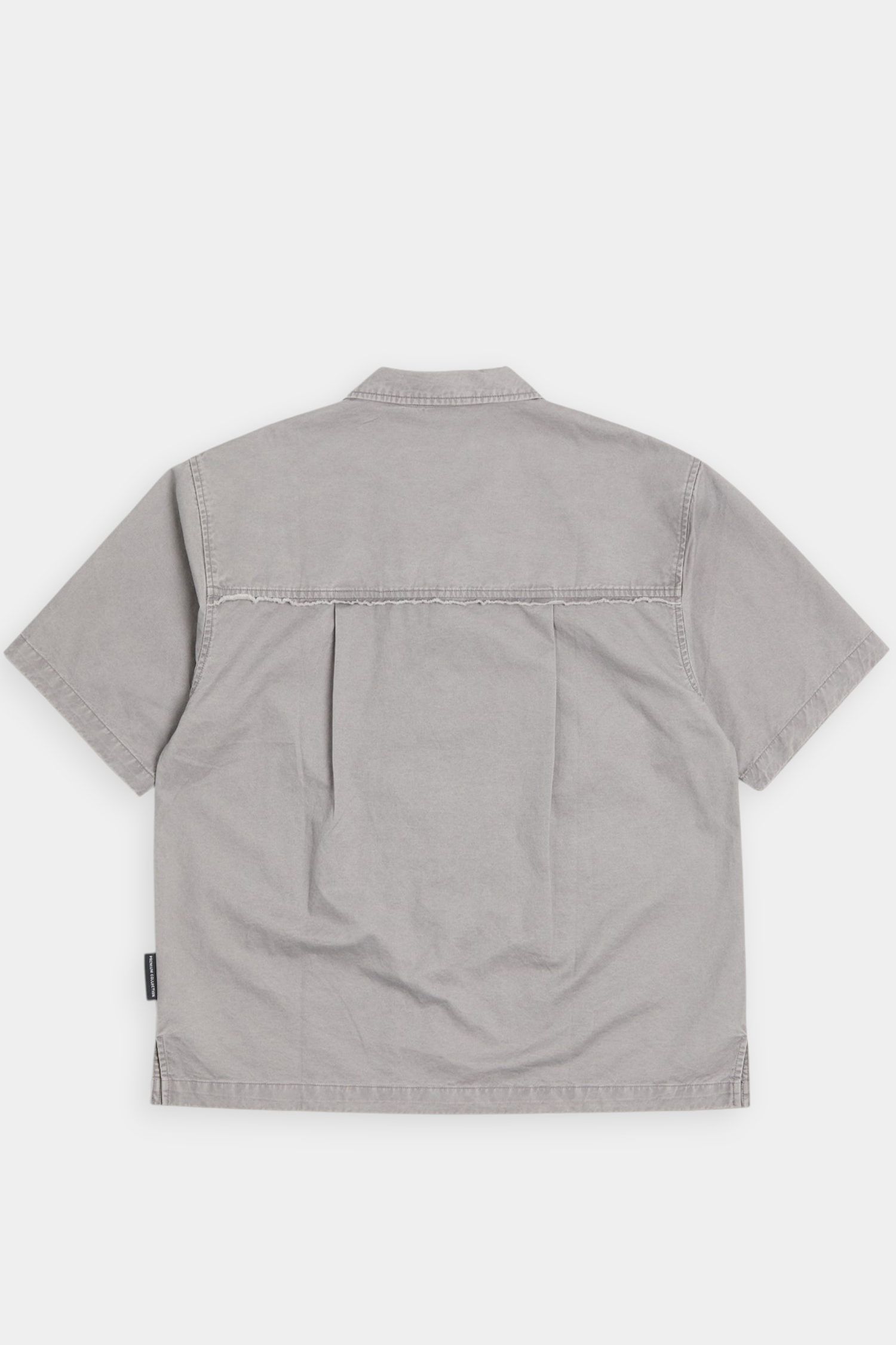 復古仿舊 貼布繡短袖襯衫