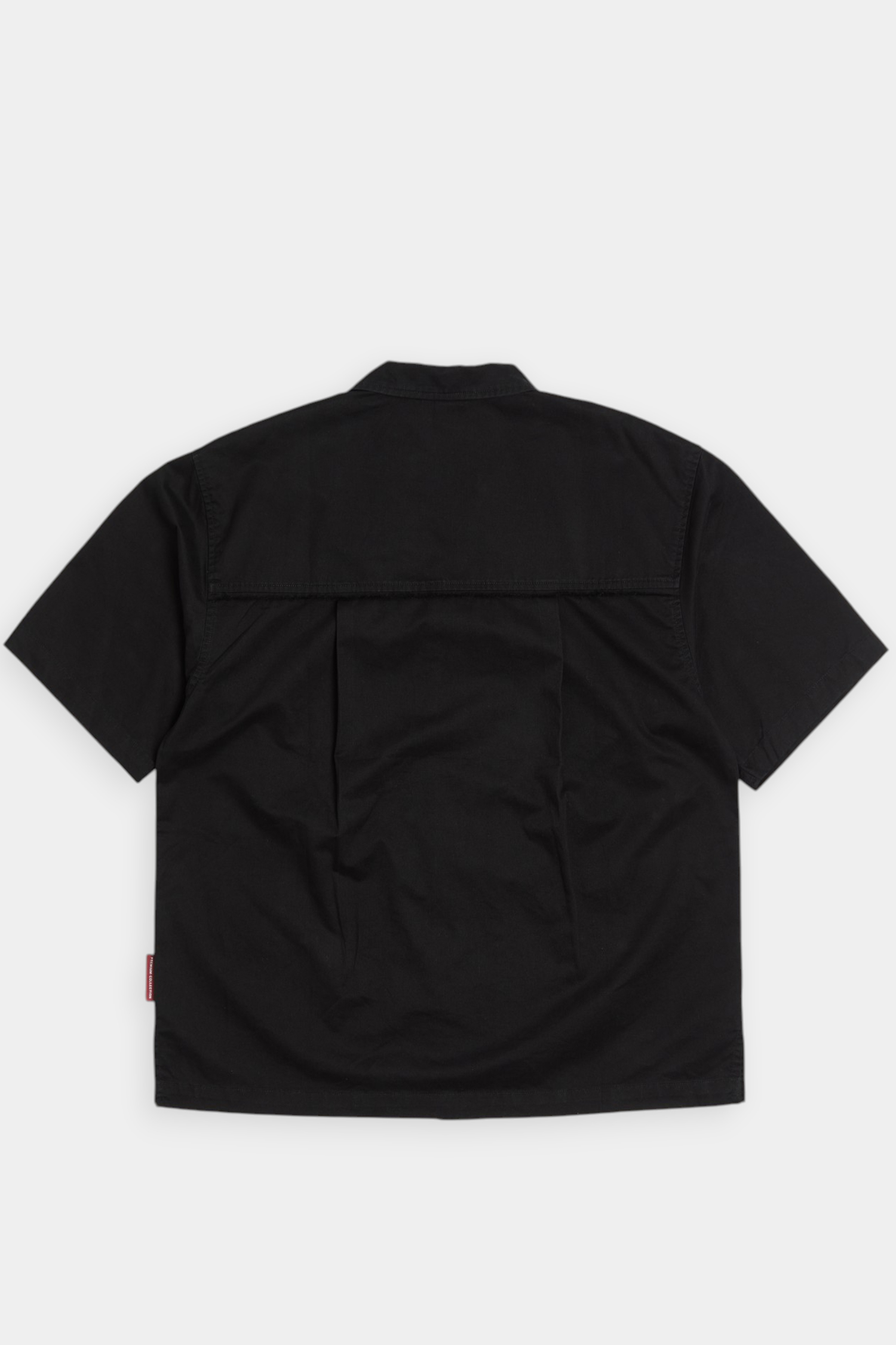 復古仿舊 貼布繡短袖襯衫