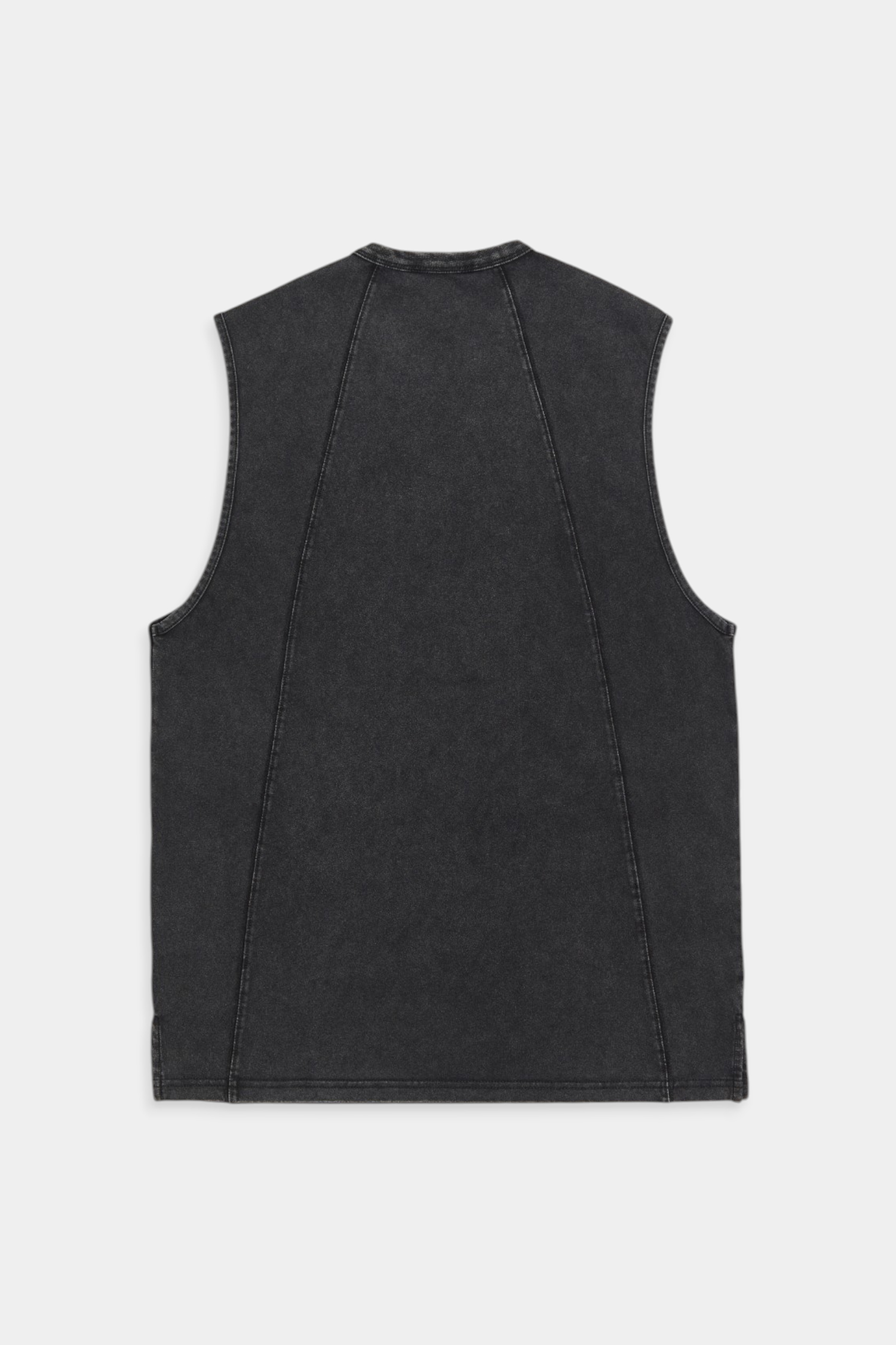 韓系剪接 水洗圓領背心