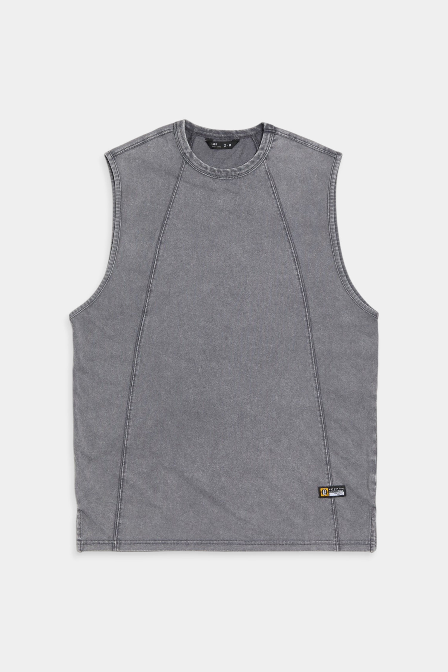 韓系剪接 水洗圓領背心