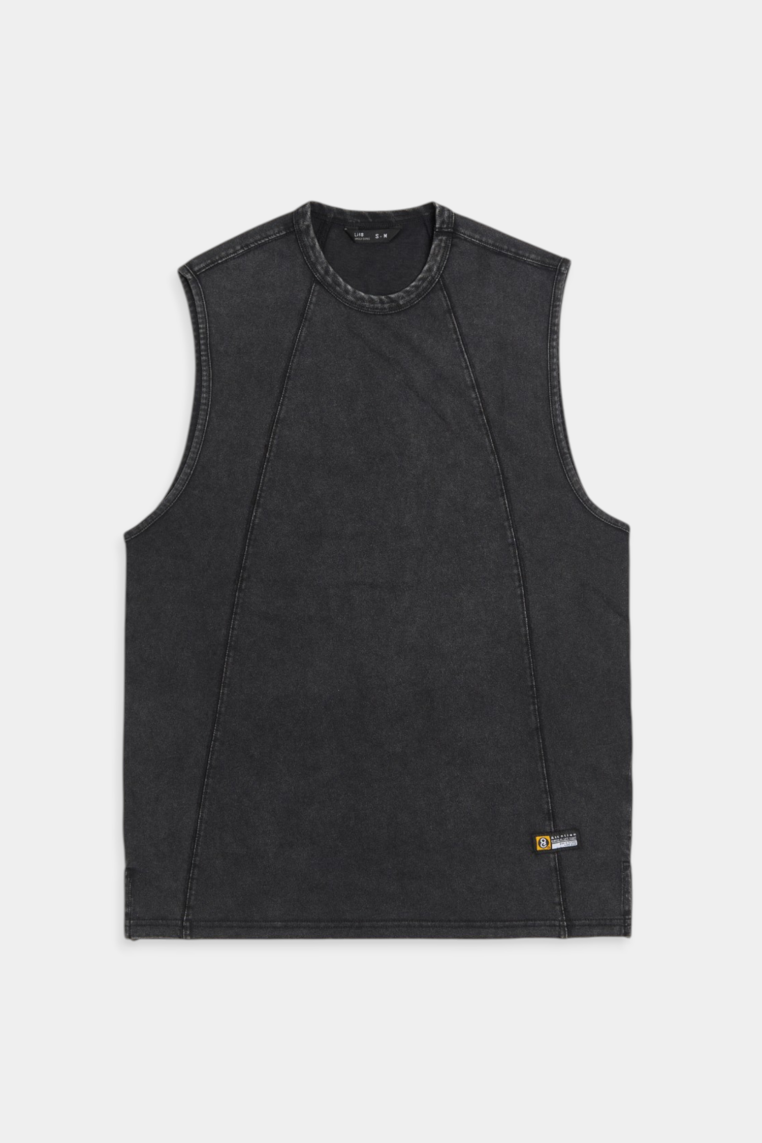 韓系剪接 水洗圓領背心