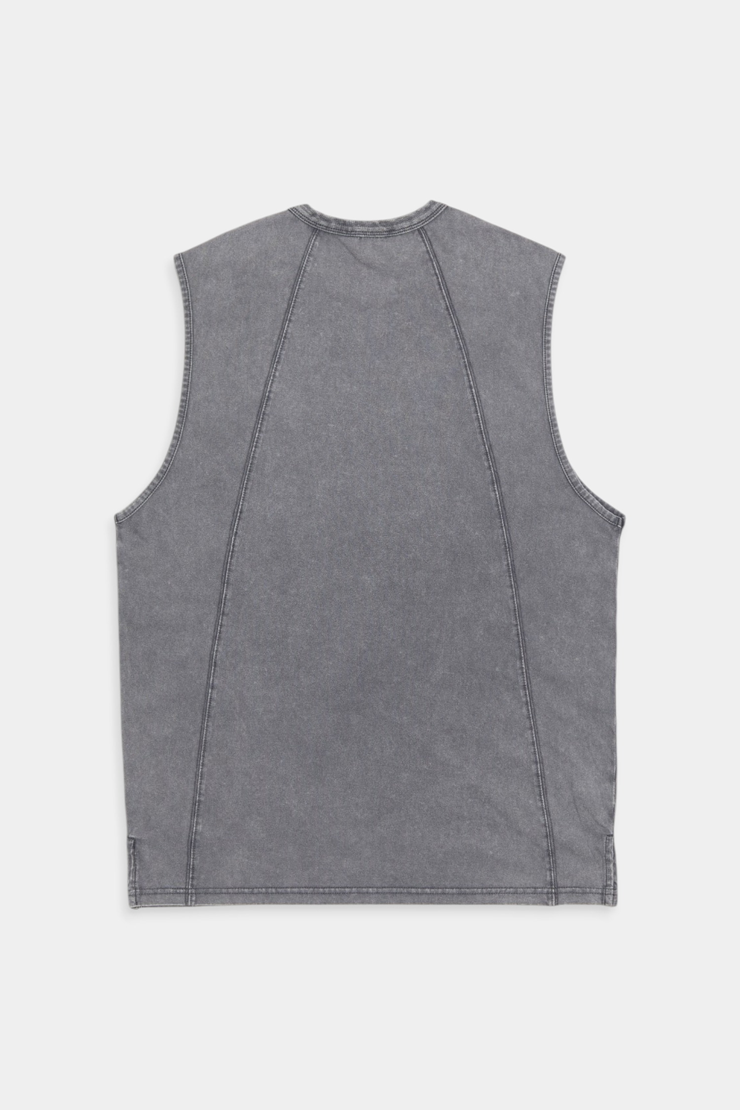 韓系剪接 水洗圓領背心