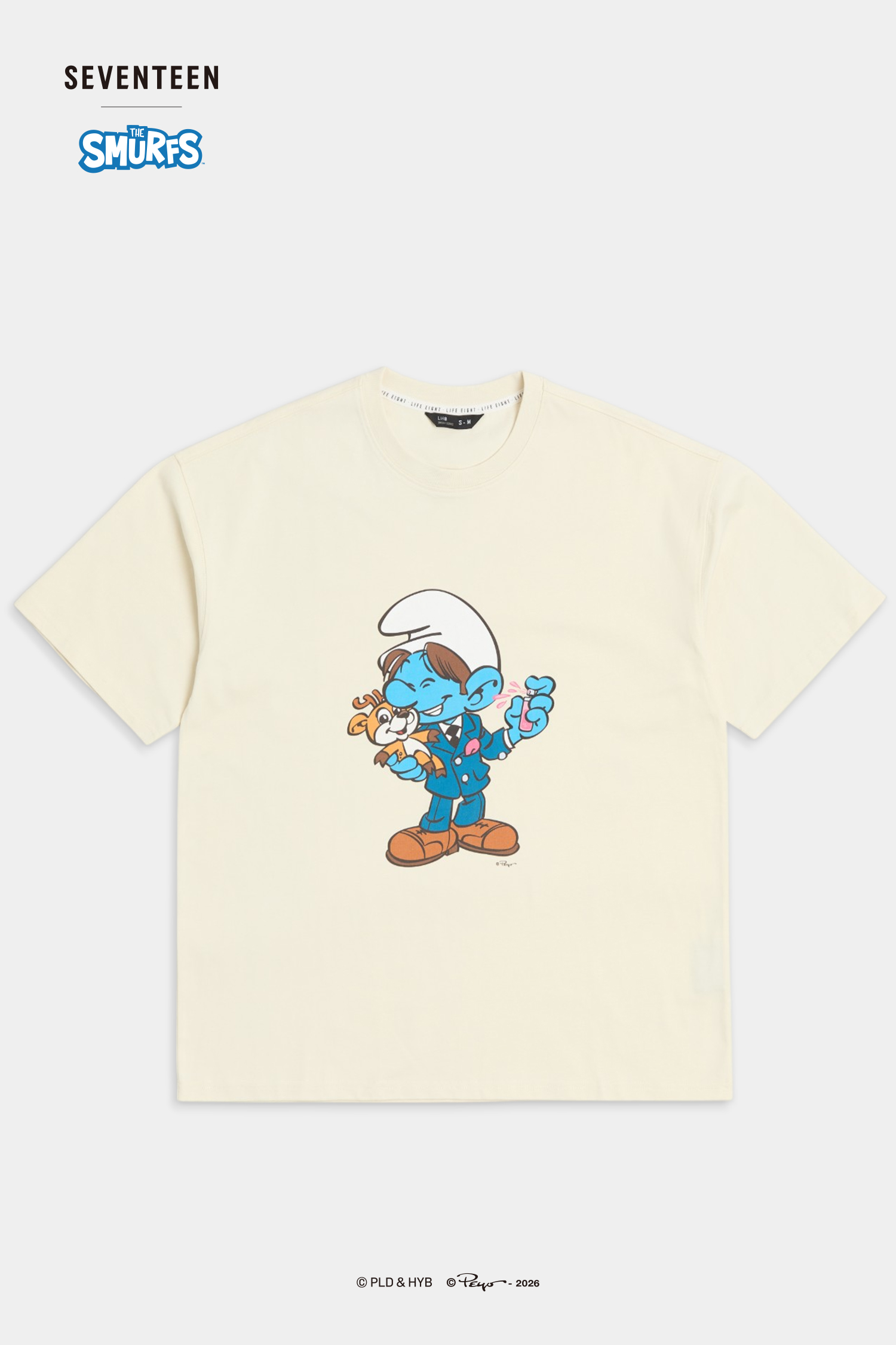 SEVENTEEN│THE SMURFS JOSHUA款短袖上衣