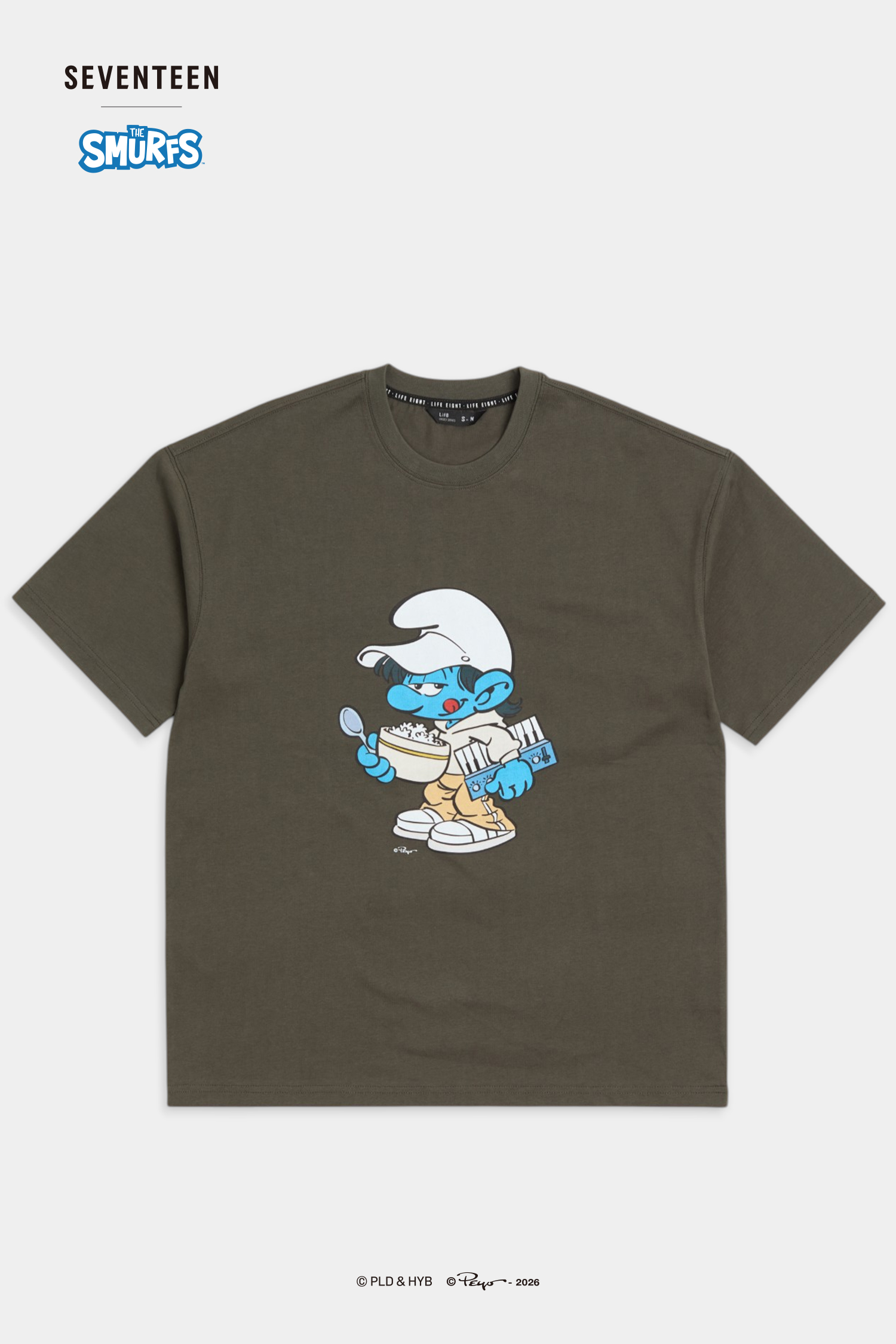 SEVENTEEN│THE SMURFS WOOZI款短袖上衣