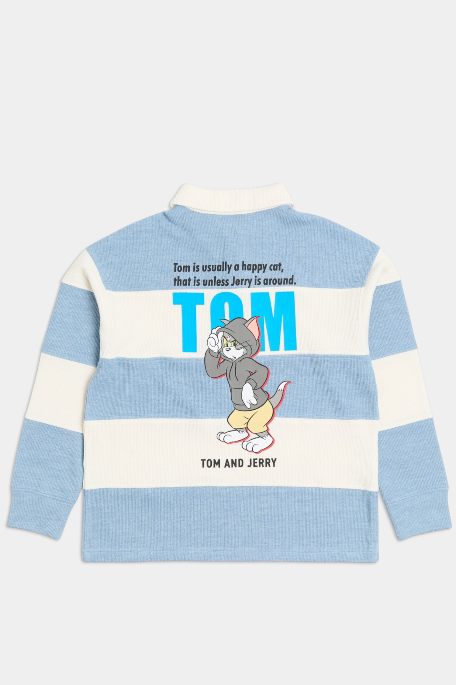 TOM AND JERRY 條紋POLO長袖上衣
