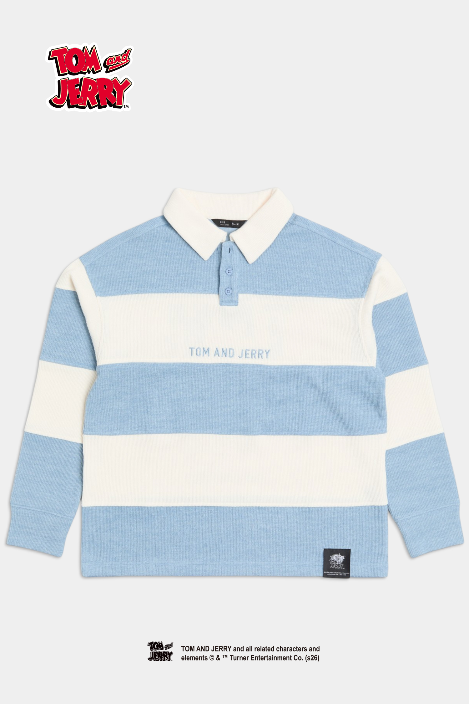 TOM AND JERRY 條紋POLO長袖上衣