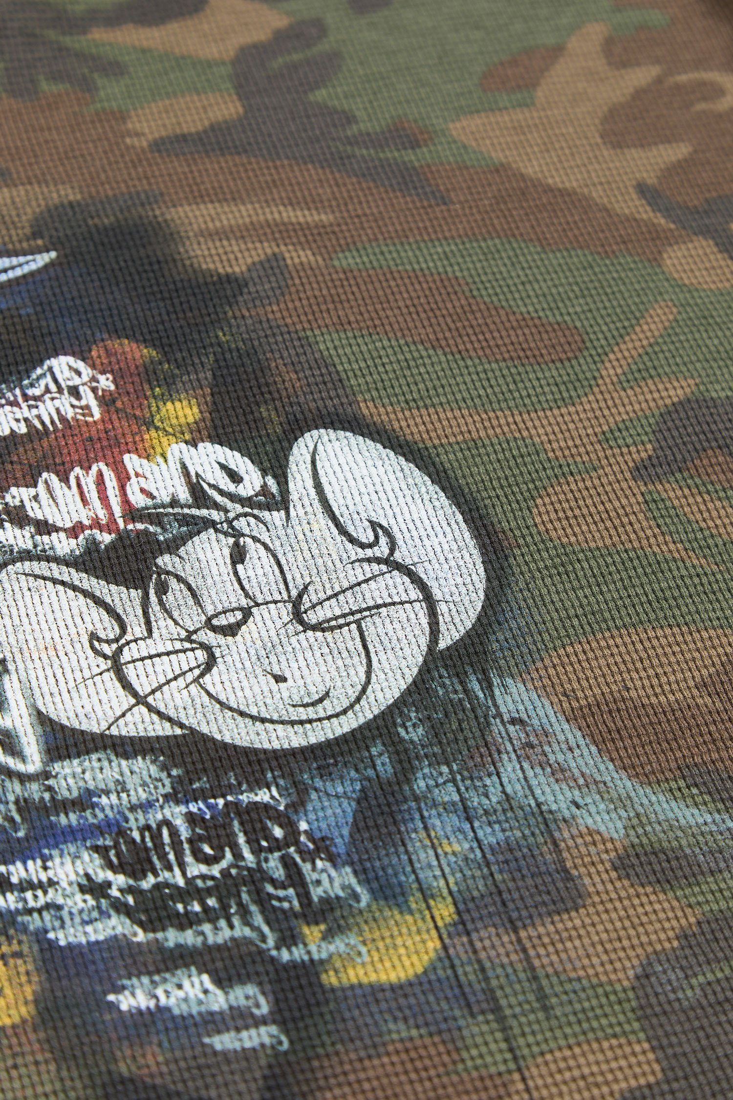 TOM AND JERRY 迷彩塗鴉印花長袖上衣