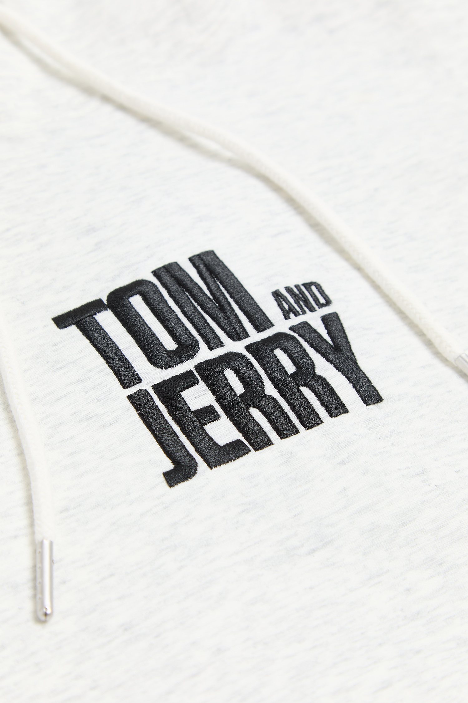 TOM AND JERRY 金屬鉚釘 太空棉連帽長袖上衣
