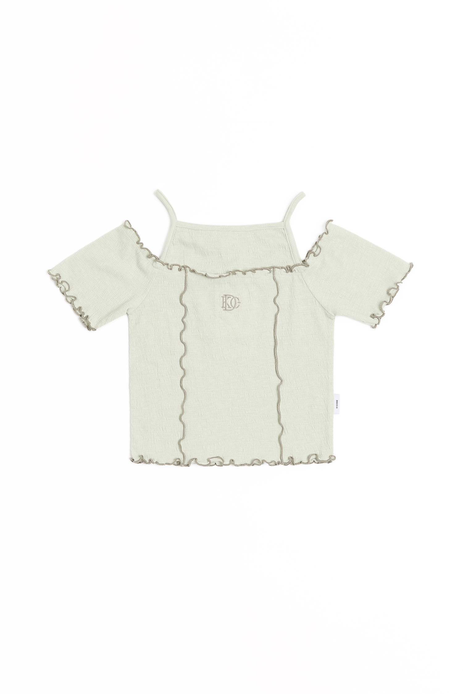 K:CODE 撞色捲邊 合身上衣(女)