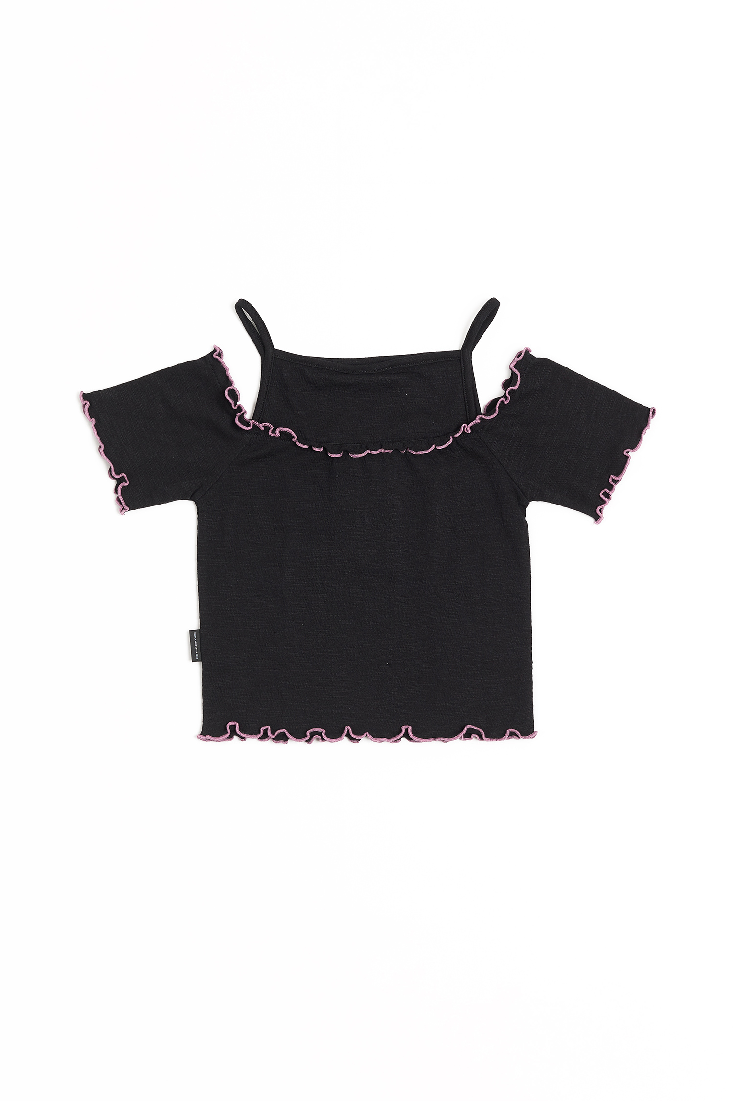 K:CODE 撞色捲邊 合身上衣(女)