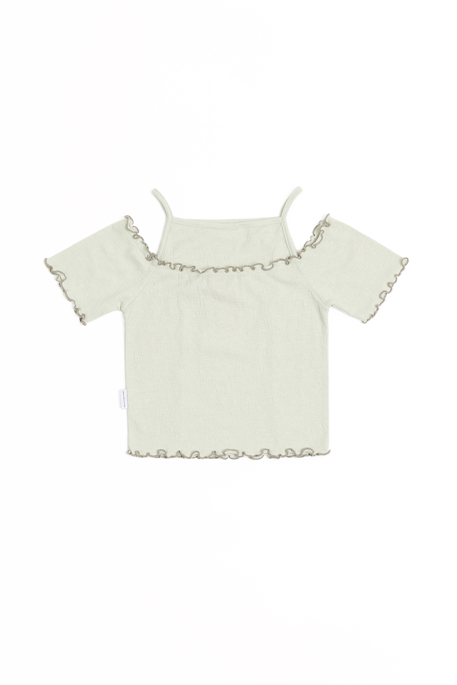 K:CODE 撞色捲邊 合身上衣(女)