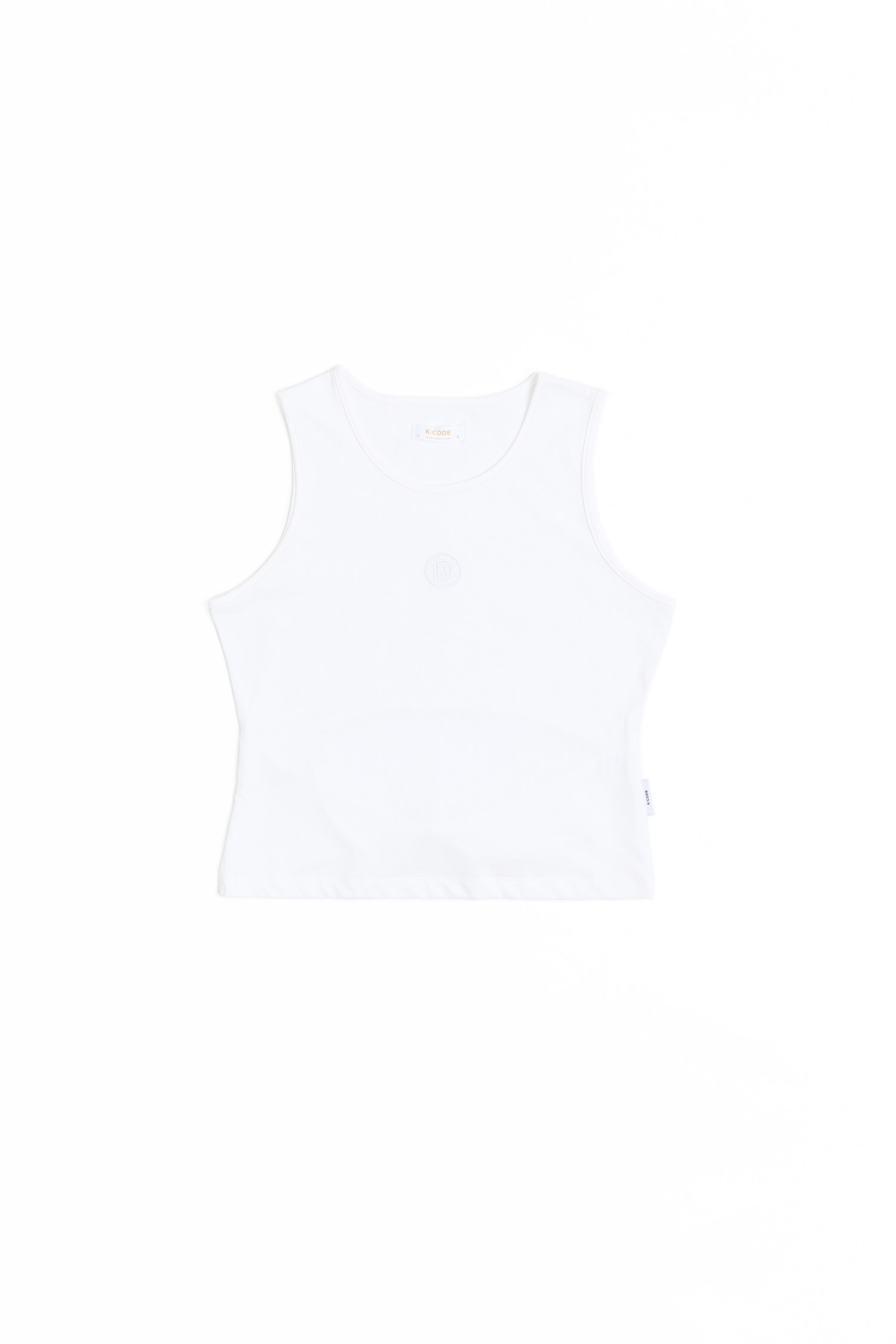 LOGO電繡 後簍空綁帶背心(女)