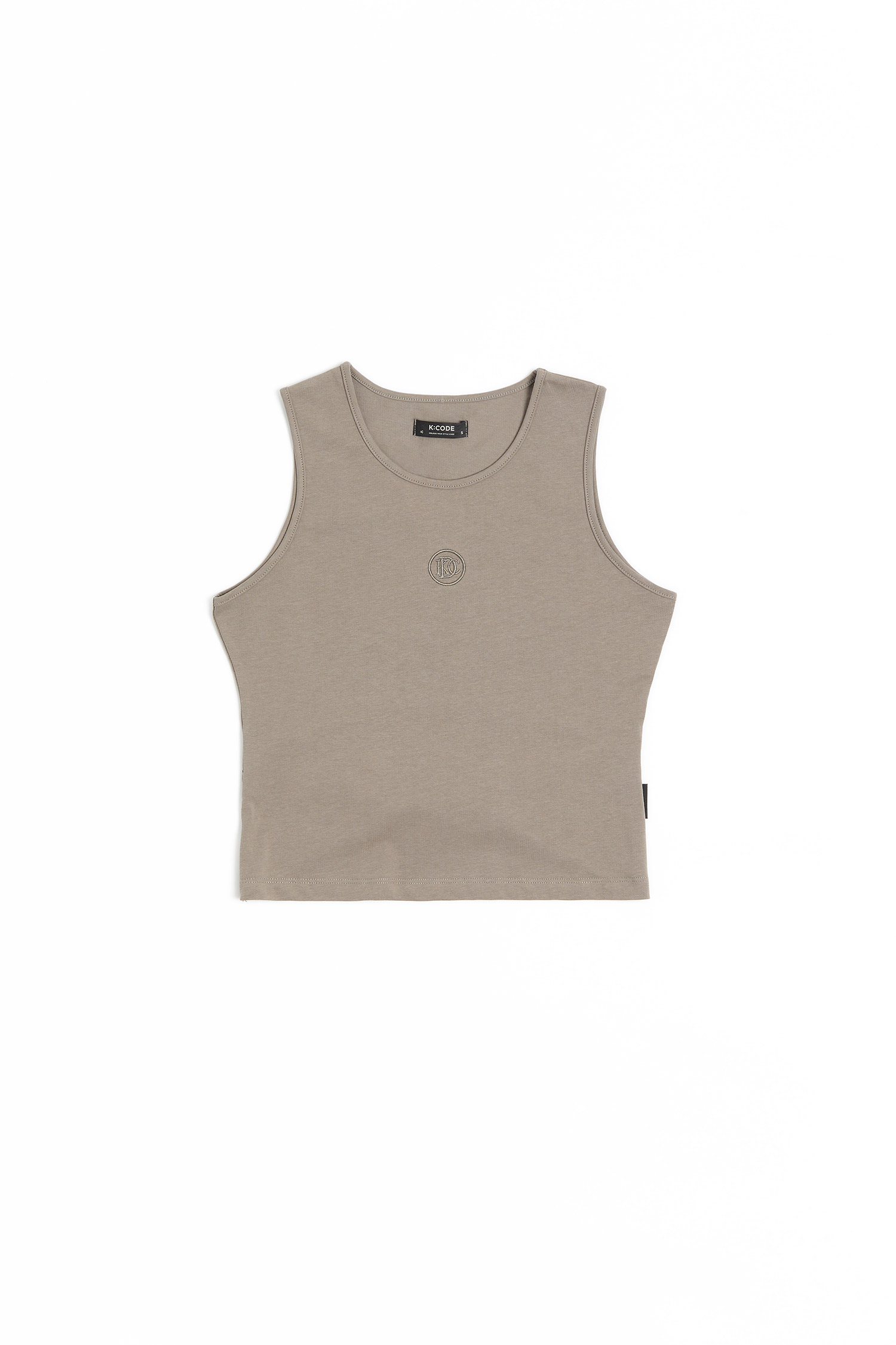 LOGO電繡 後簍空綁帶背心(女)