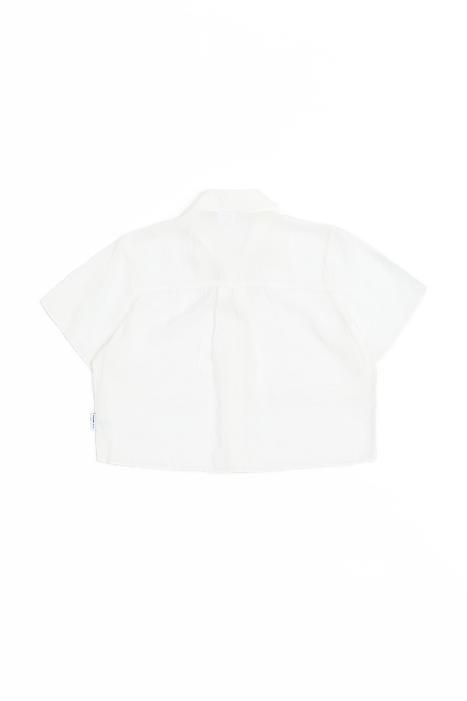 假兩件 透肌短袖襯衫(女)