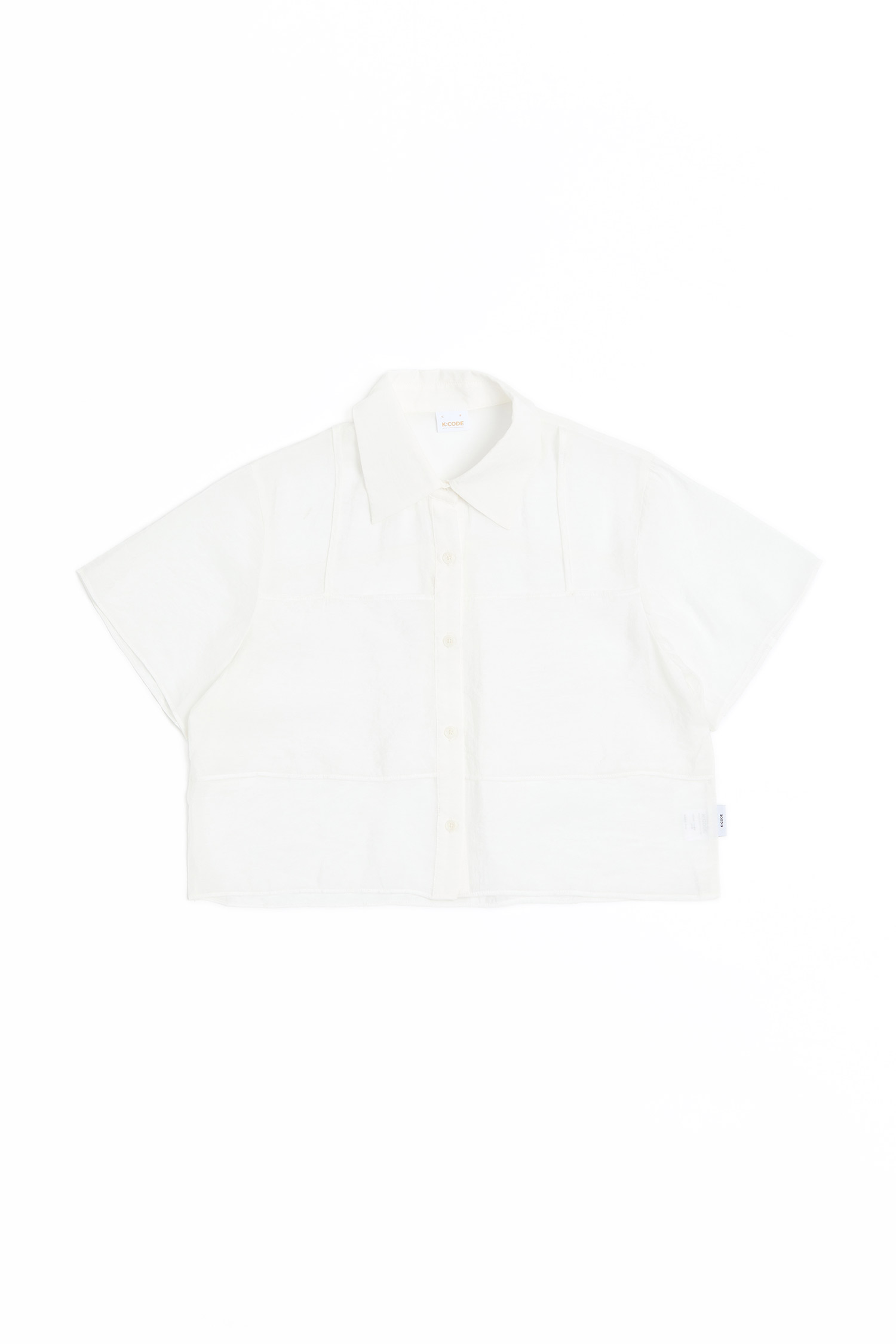 假兩件 透肌短袖襯衫(女)