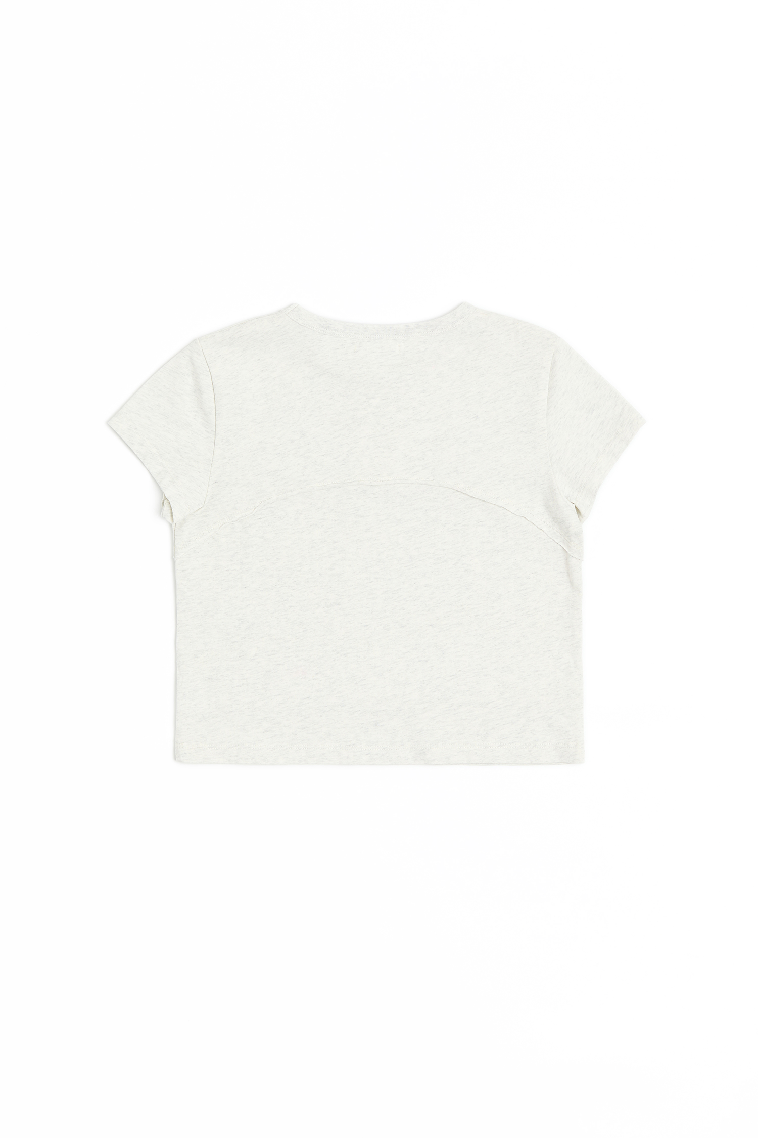 弧形剪接 小飛袖百搭上衣(女)