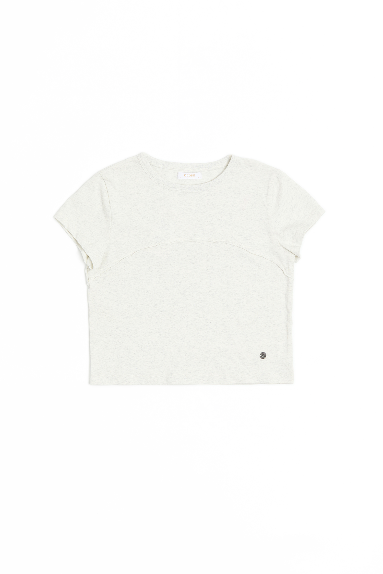 弧形剪接 小飛袖百搭上衣(女)