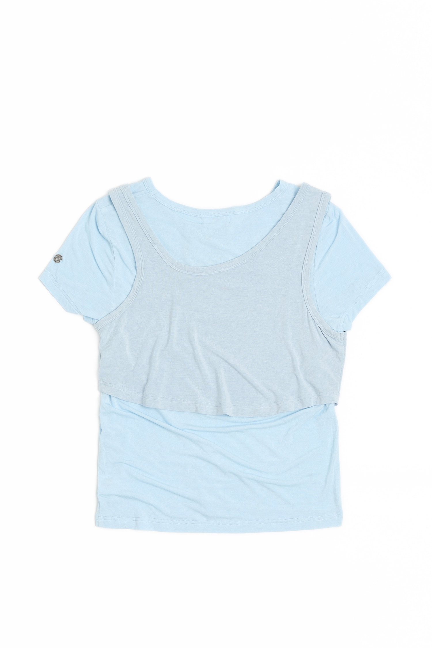 兩件式 不規則短袖上衣(女)