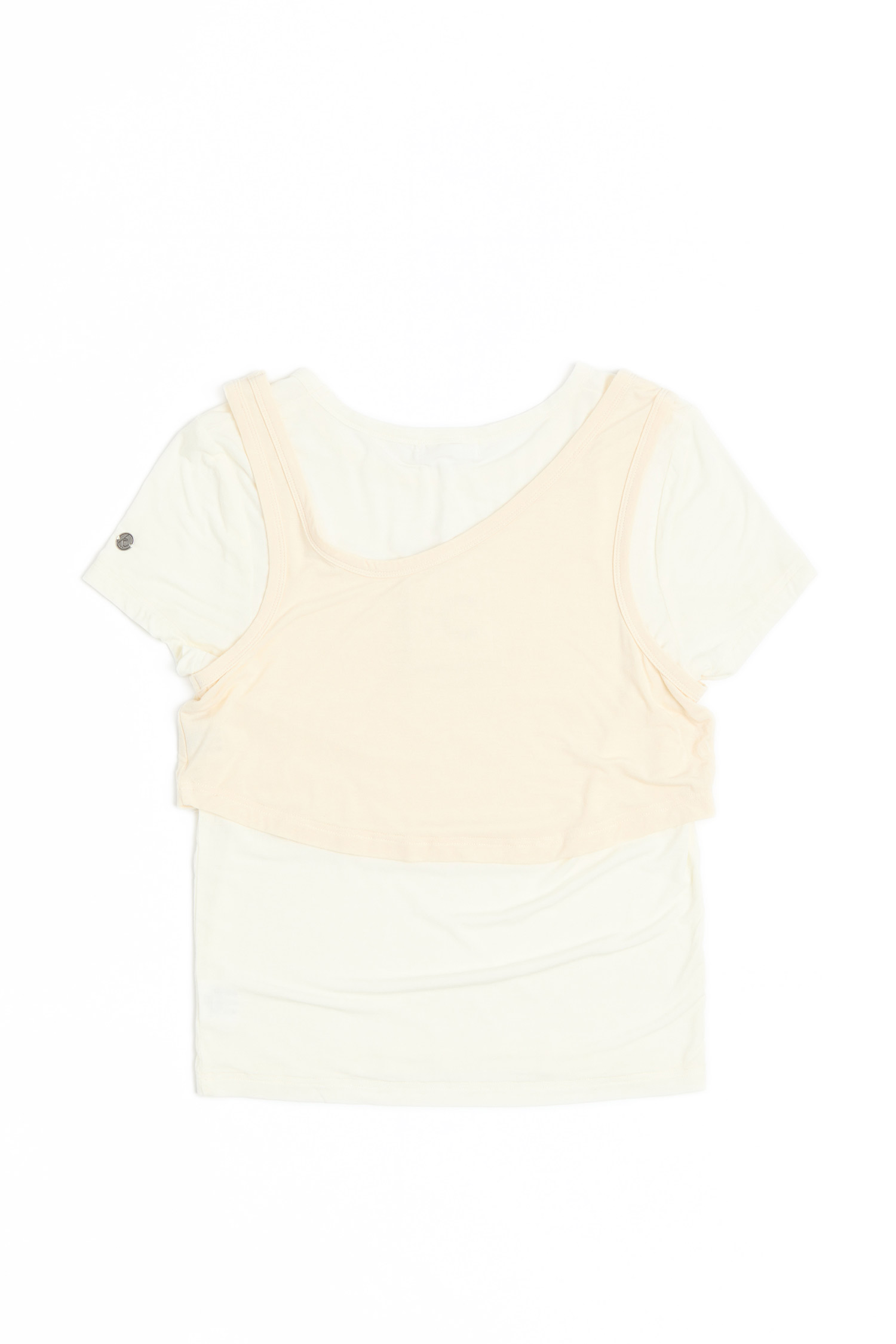 兩件式 不規則短袖上衣(女)