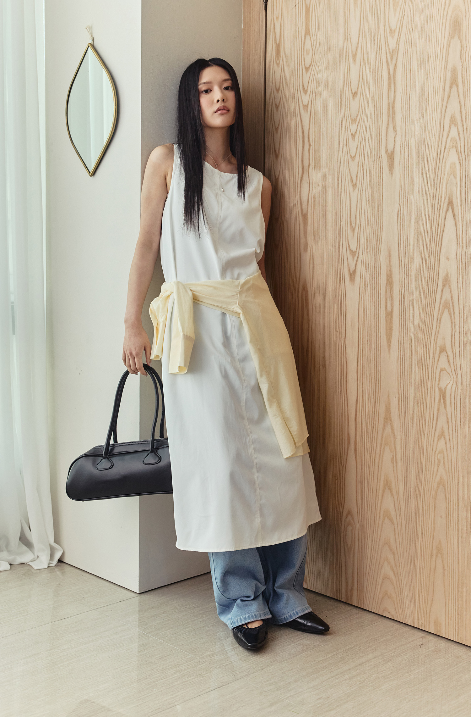 正反兩穿 綁繩長洋裝(女)