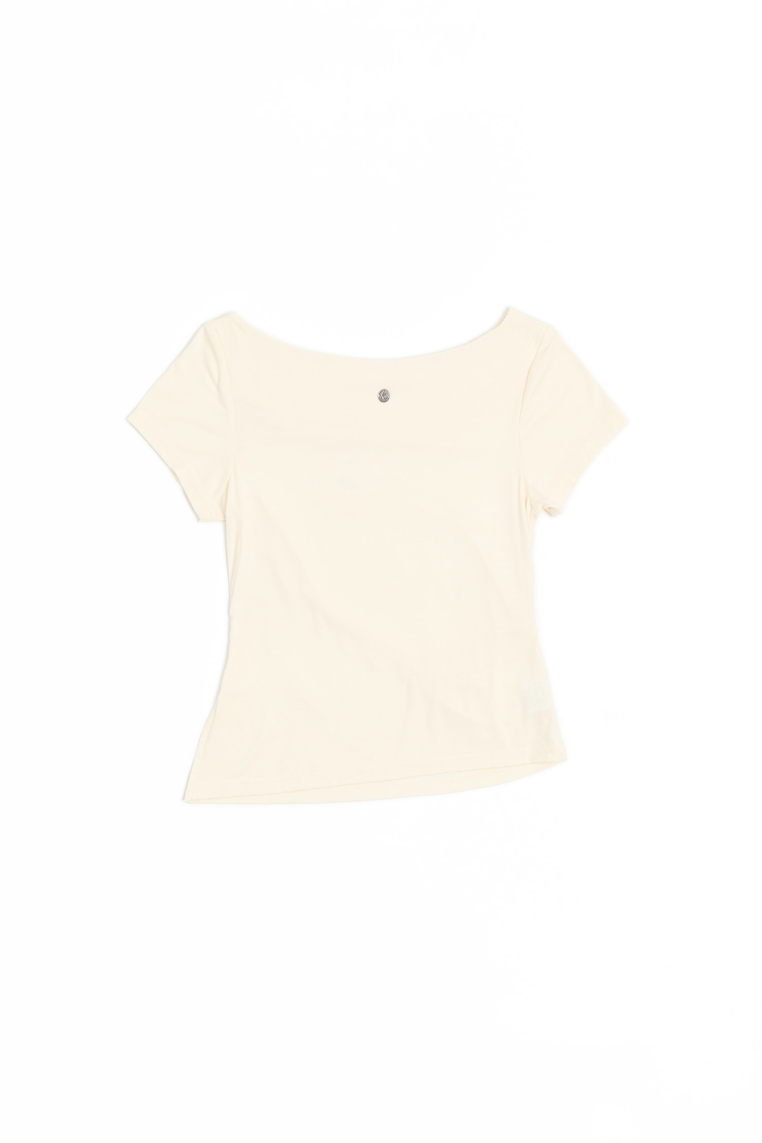 不對稱 抓褶短袖上衣(女)