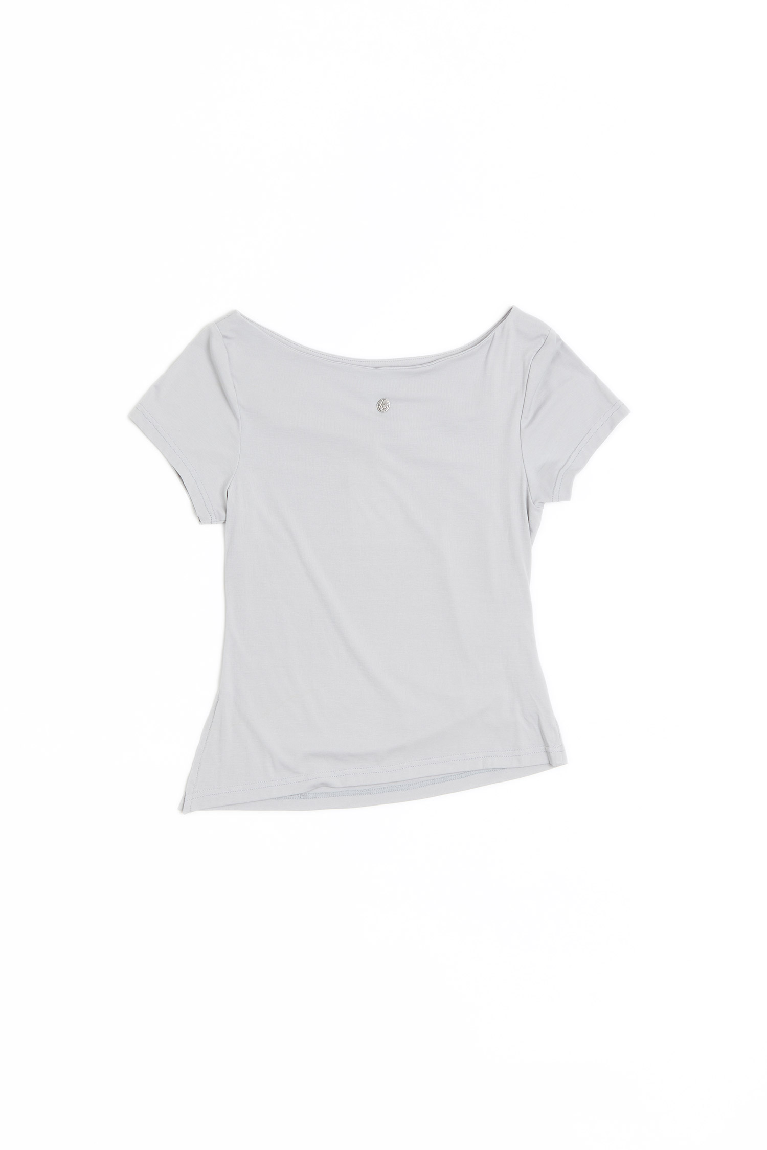 不對稱 抓褶短袖上衣(女)