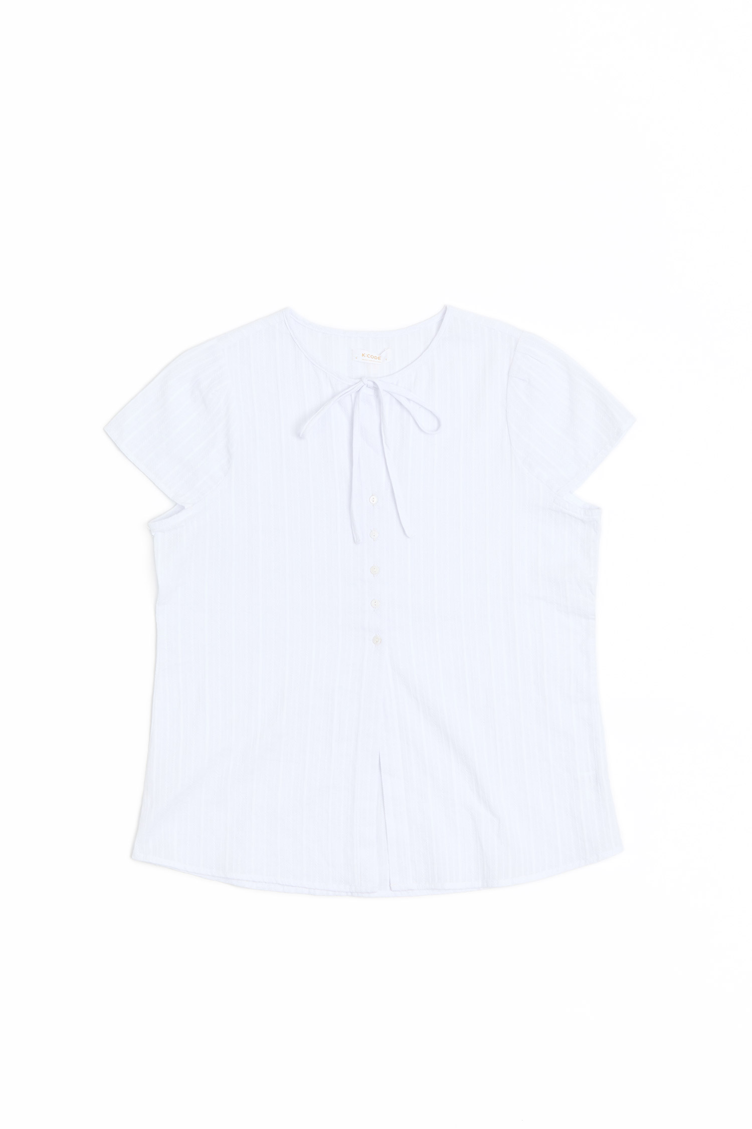 夏日緹花 兩穿綁結襯衫(女)