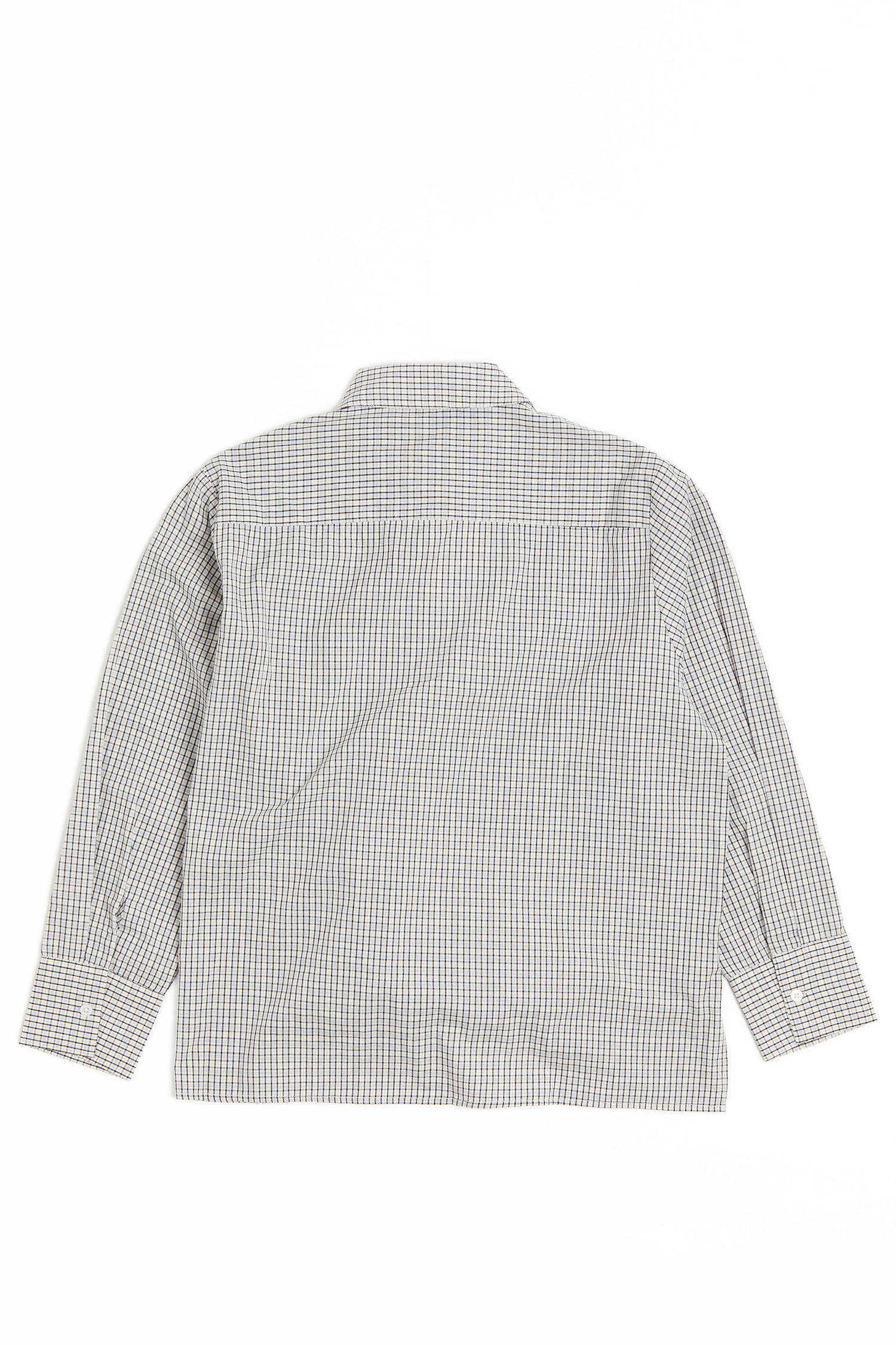 清爽小格紋 綁帶造型襯衫(女)