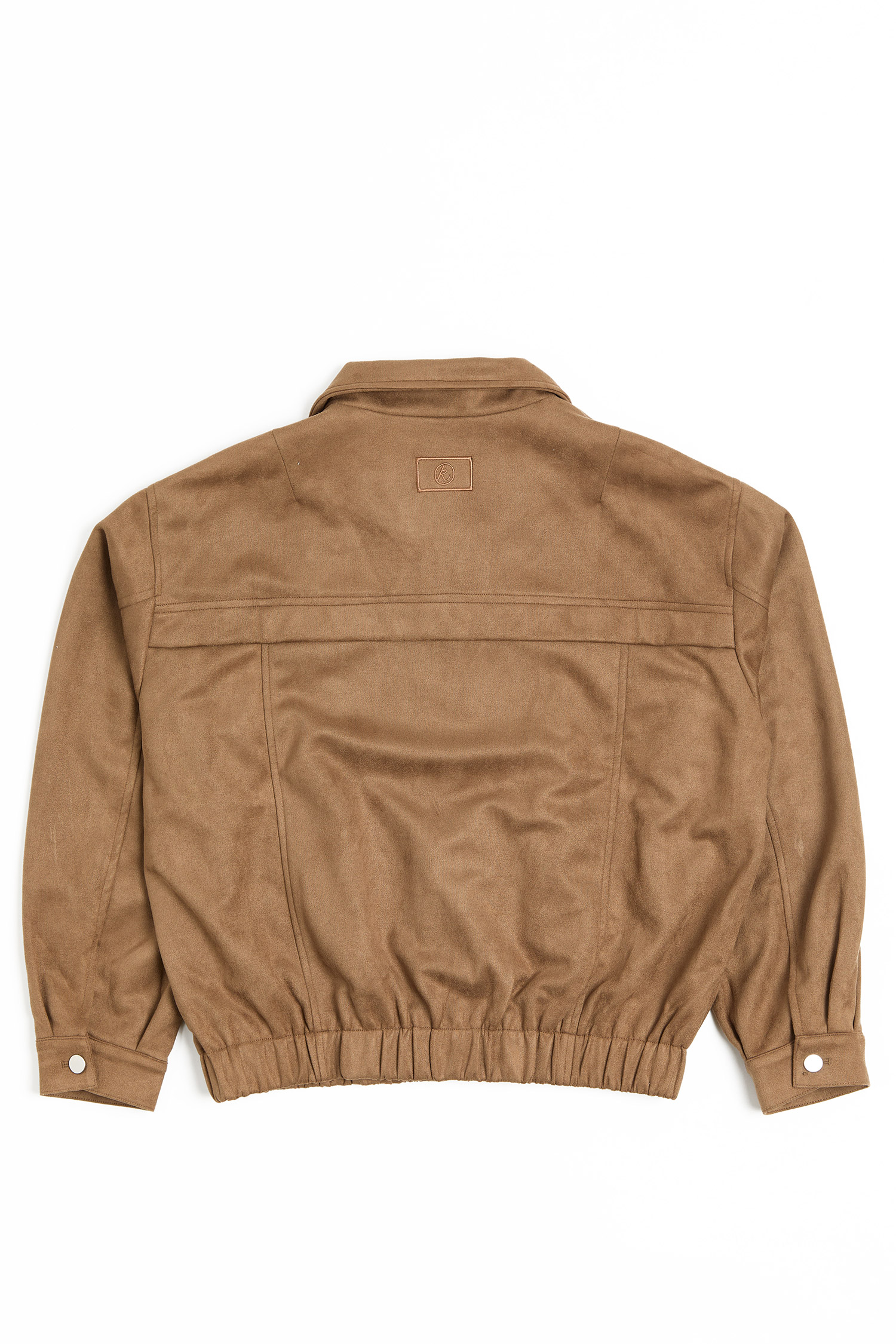 率性翻領 麂皮拉鍊外套(女)