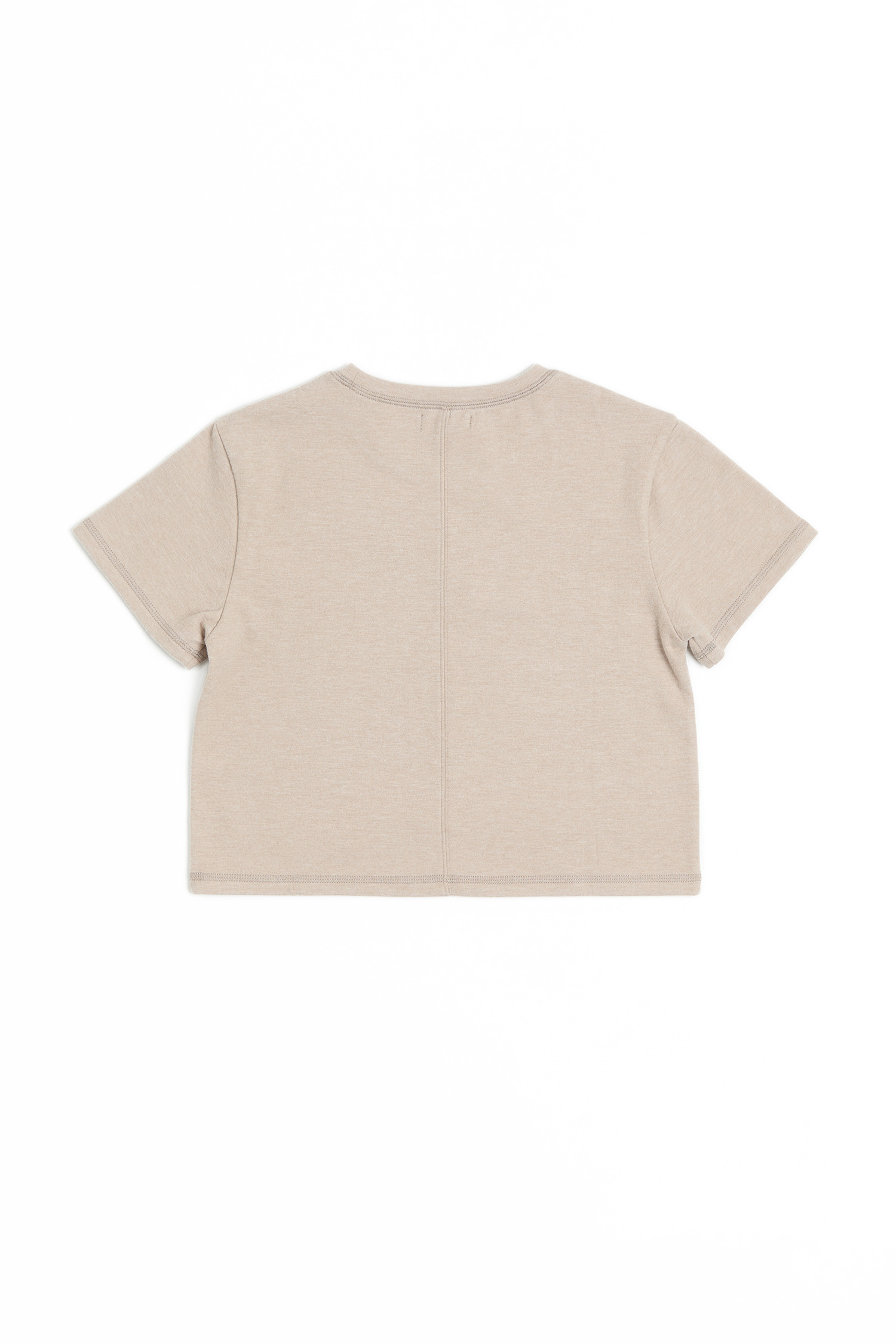 品牌刺繡 刷毛短袖上衣(女)