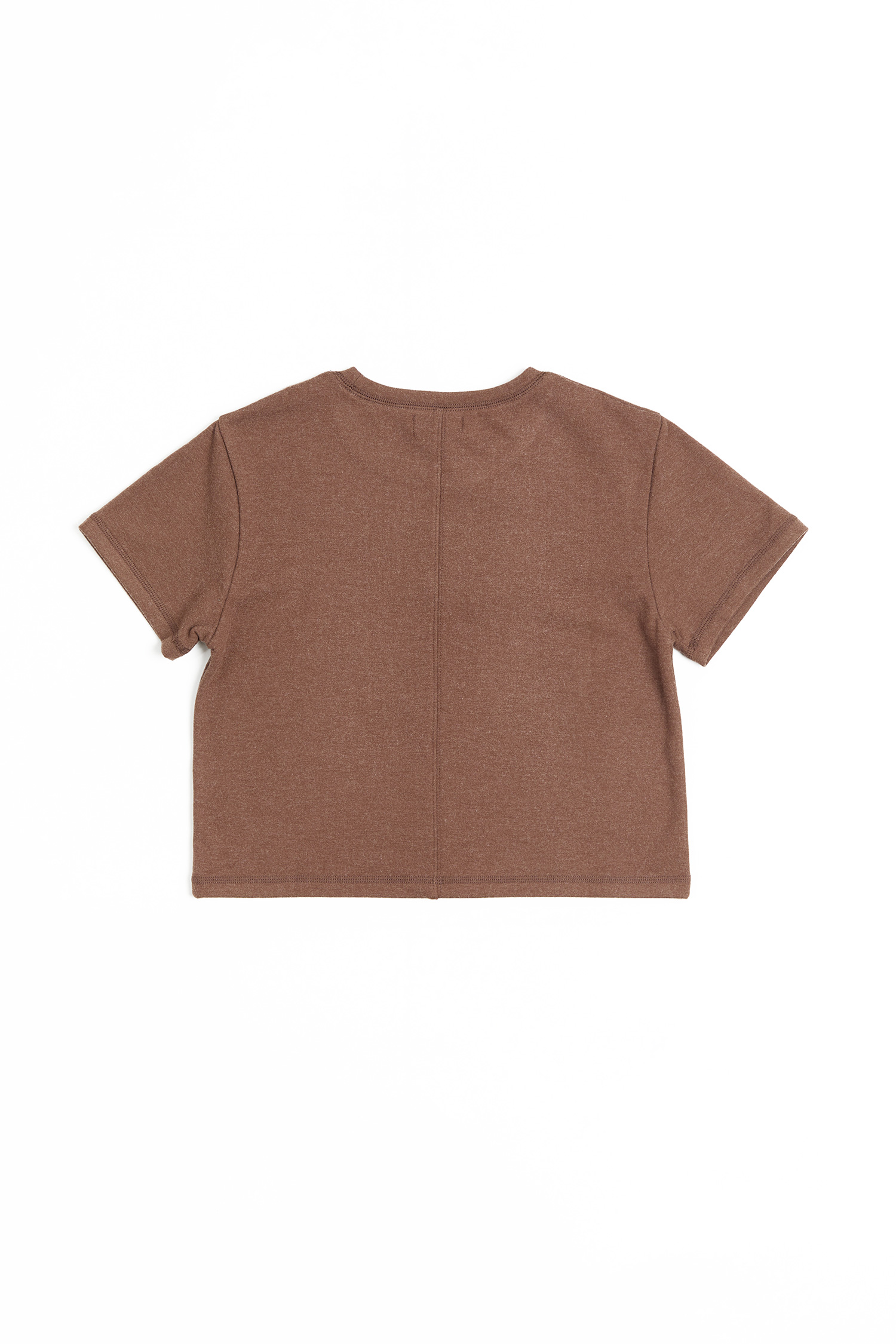 品牌刺繡 刷毛短袖上衣(女)