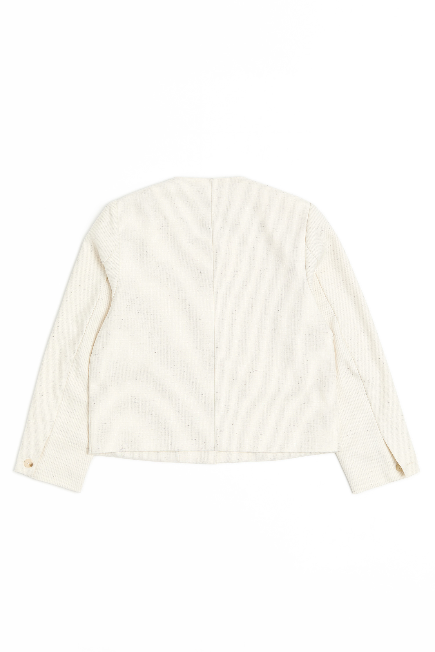 紋理感圓領西裝外套(女)