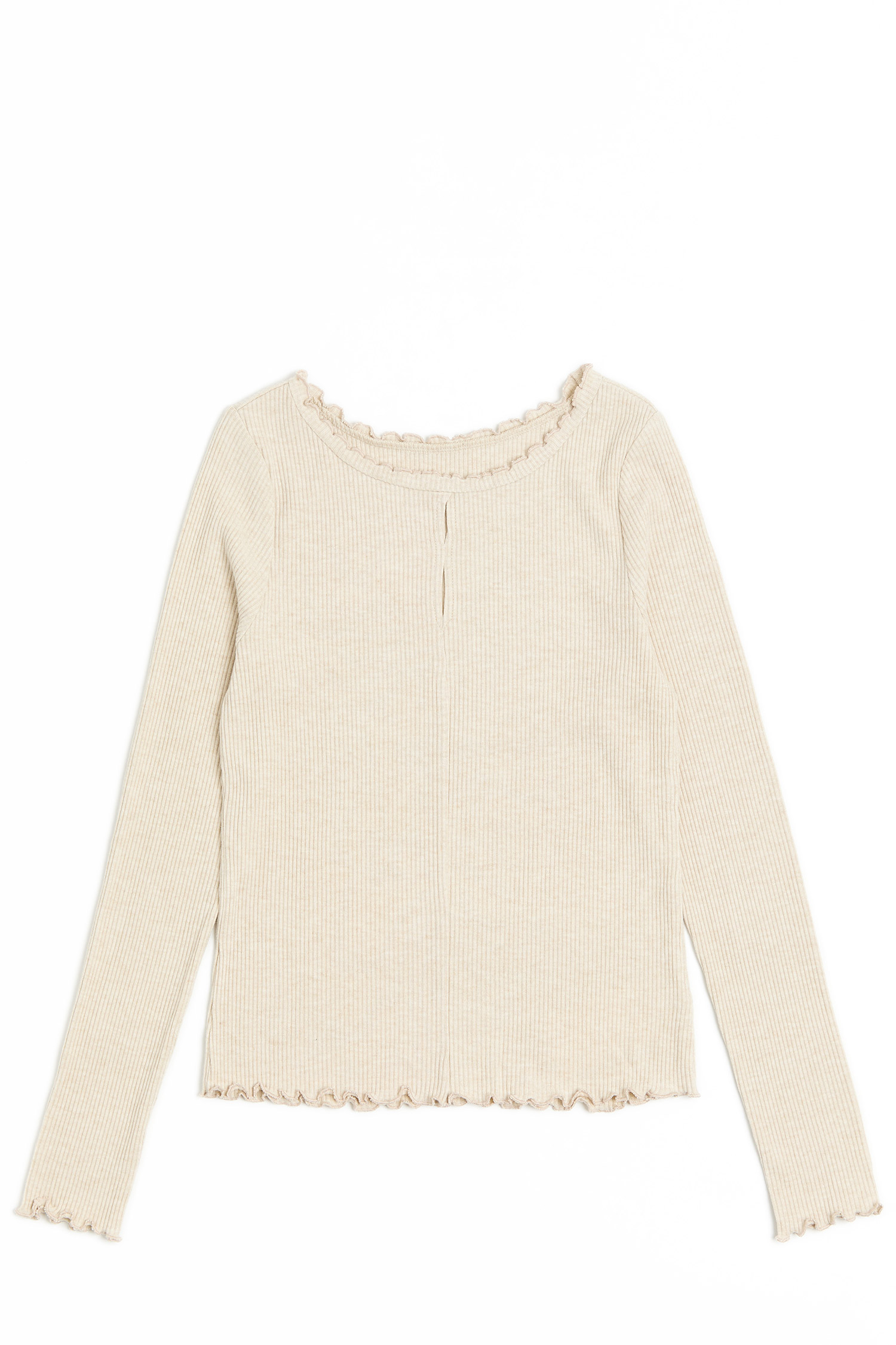 正反兩穿 挖洞坑條針織上衣(女)