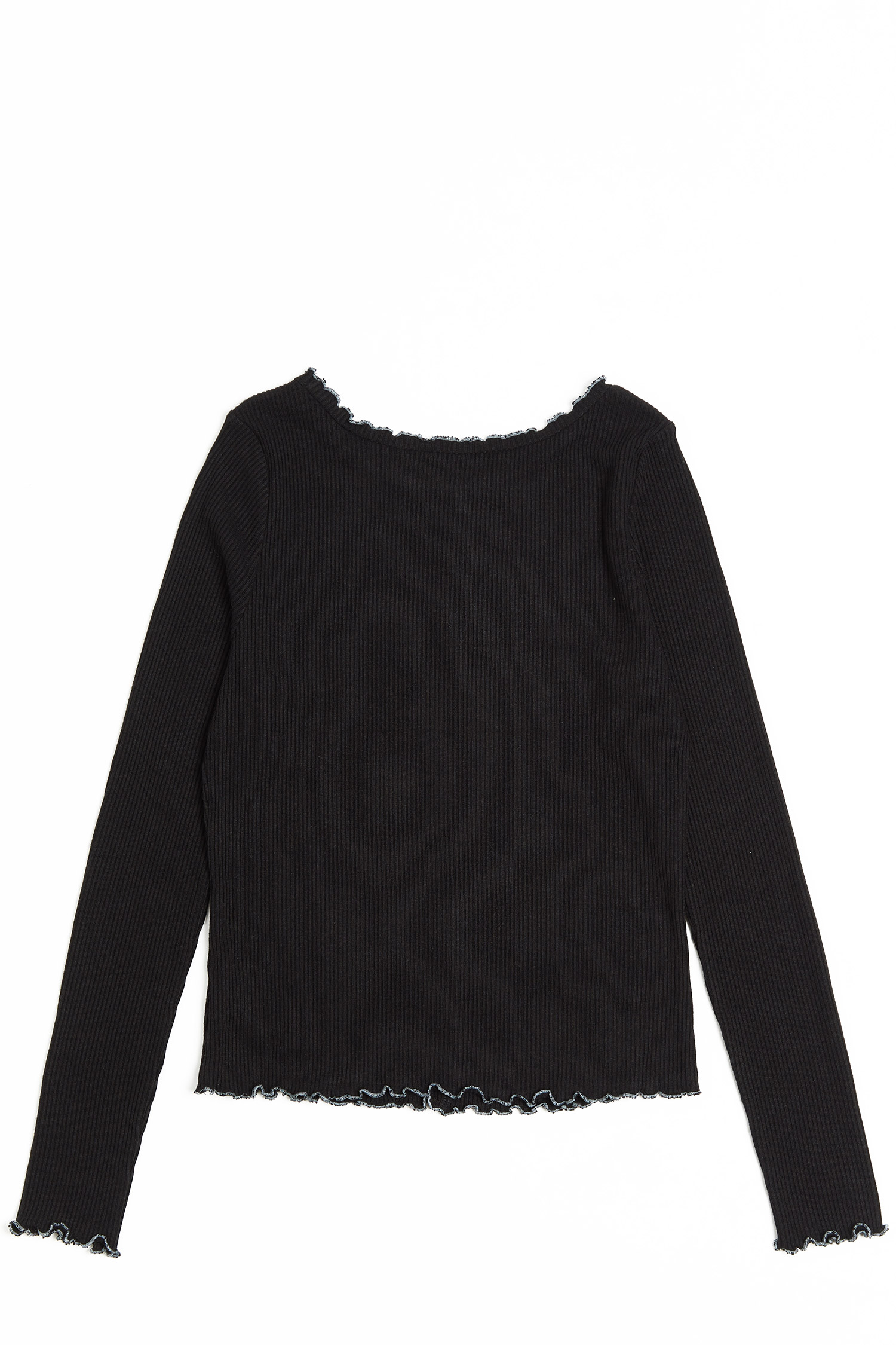 正反兩穿 挖洞坑條針織上衣(女)