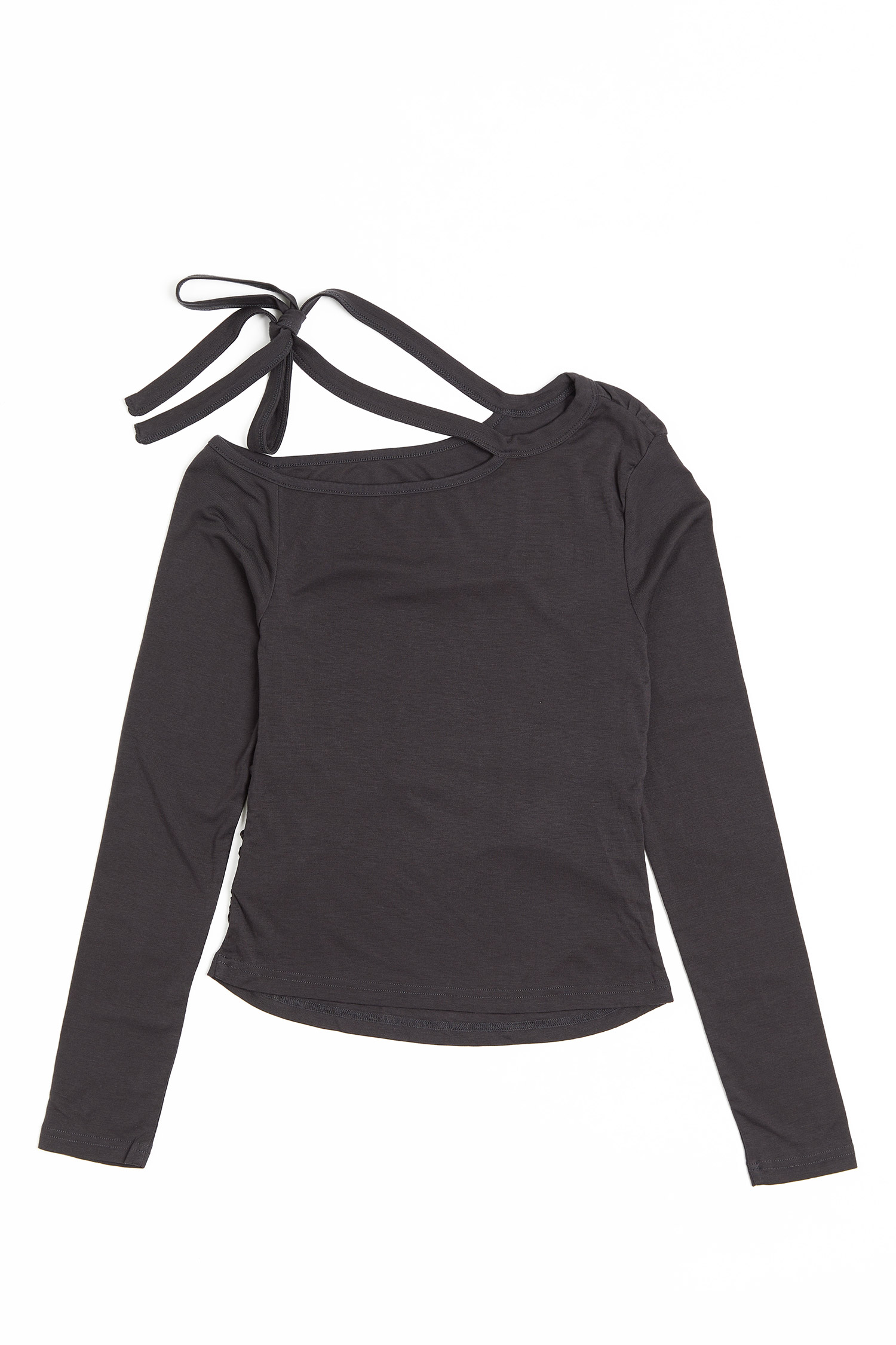 單肩繞脖抓皺上衣(女)