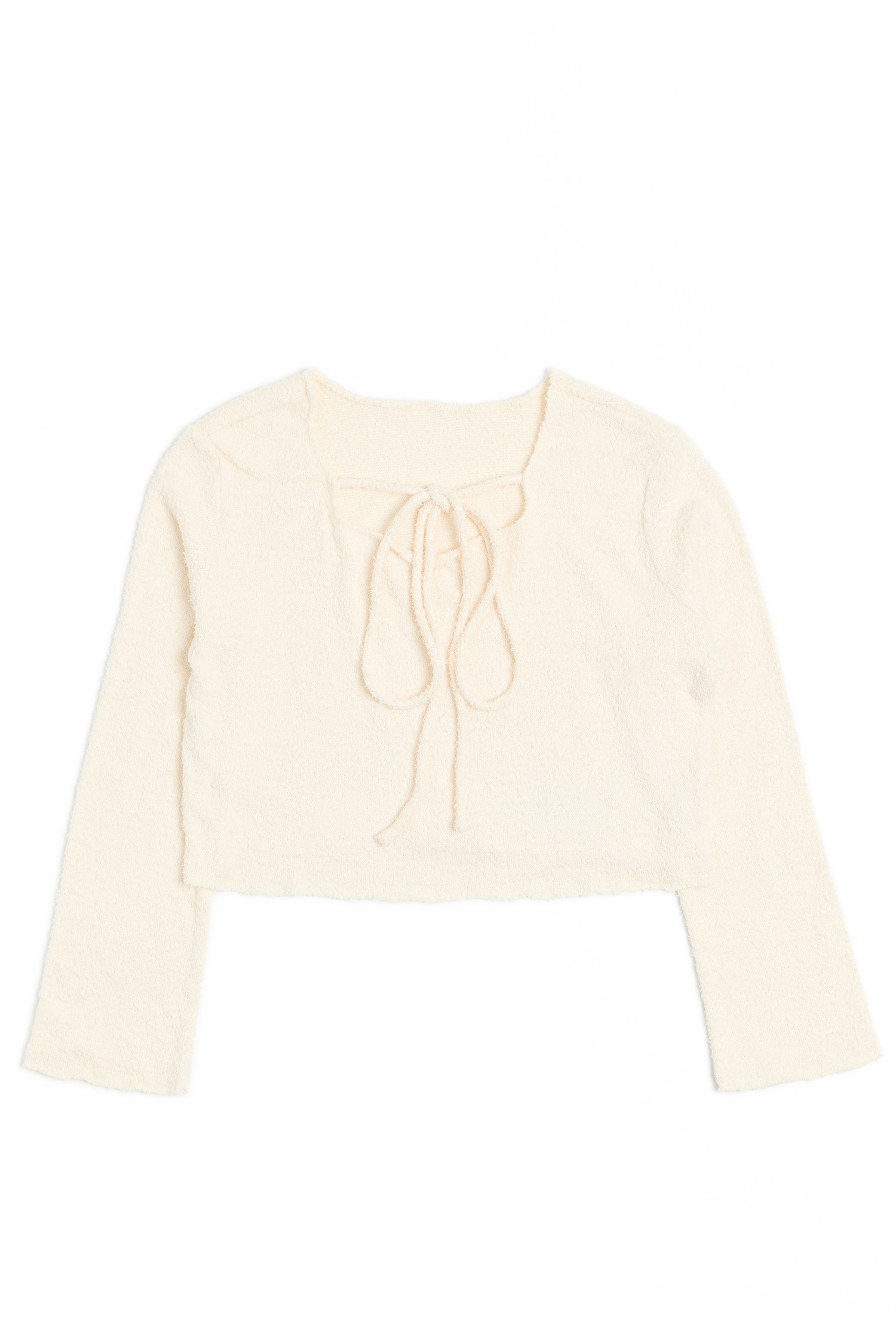 正反兩穿 毛毛綁帶上衣(女)