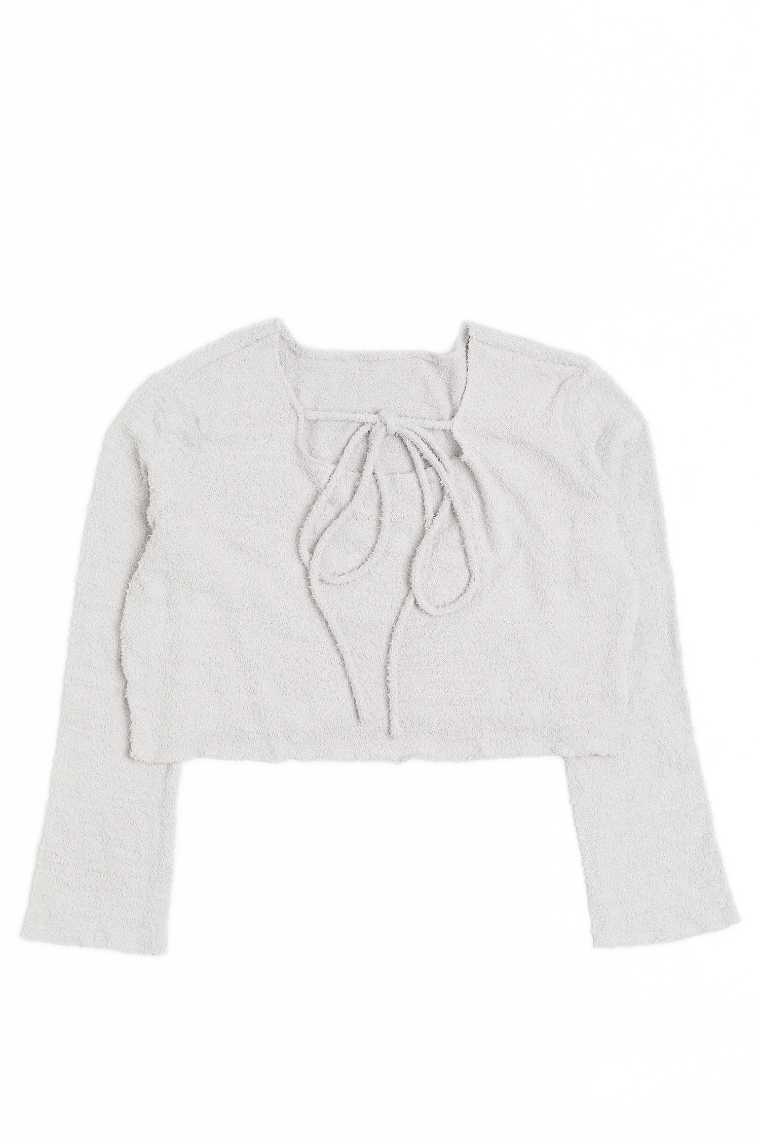 正反兩穿 毛毛綁帶上衣(女)