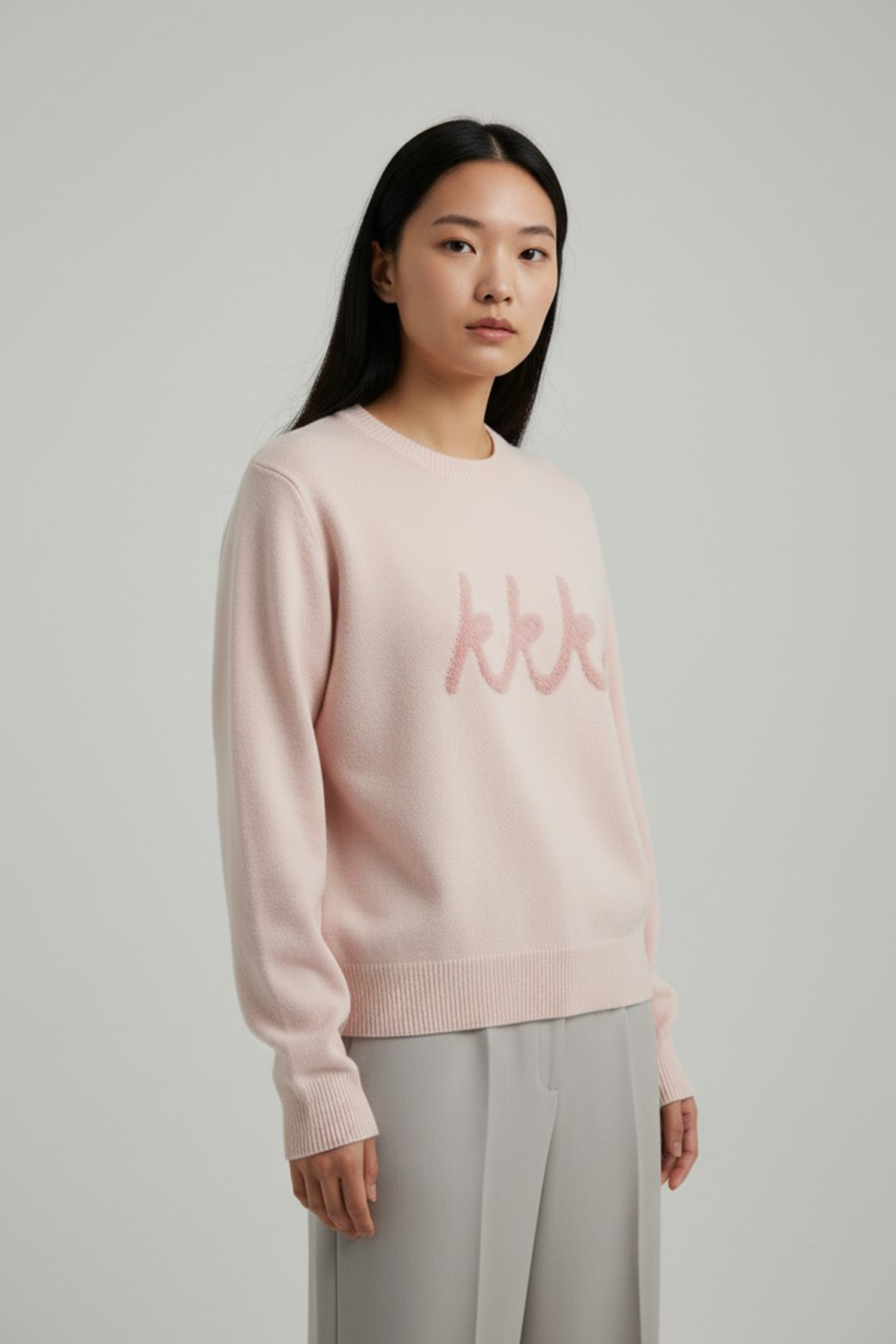 手寫K緹花針織毛衣