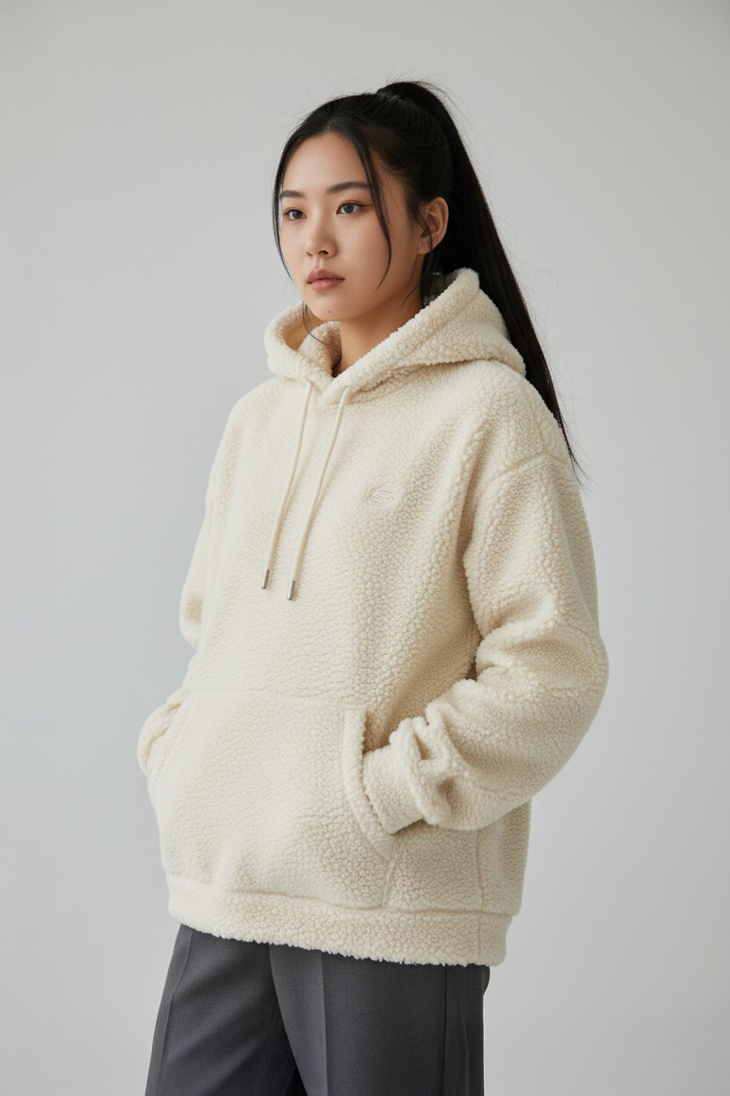 雙面寶寶絨 保暖連帽上衣