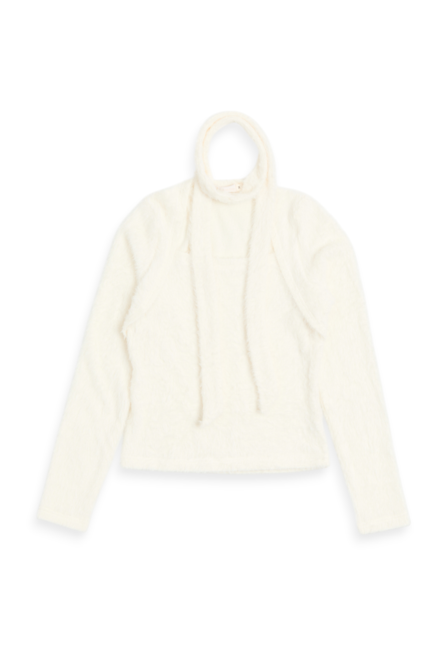 仿貂毛 方領長袖上衣