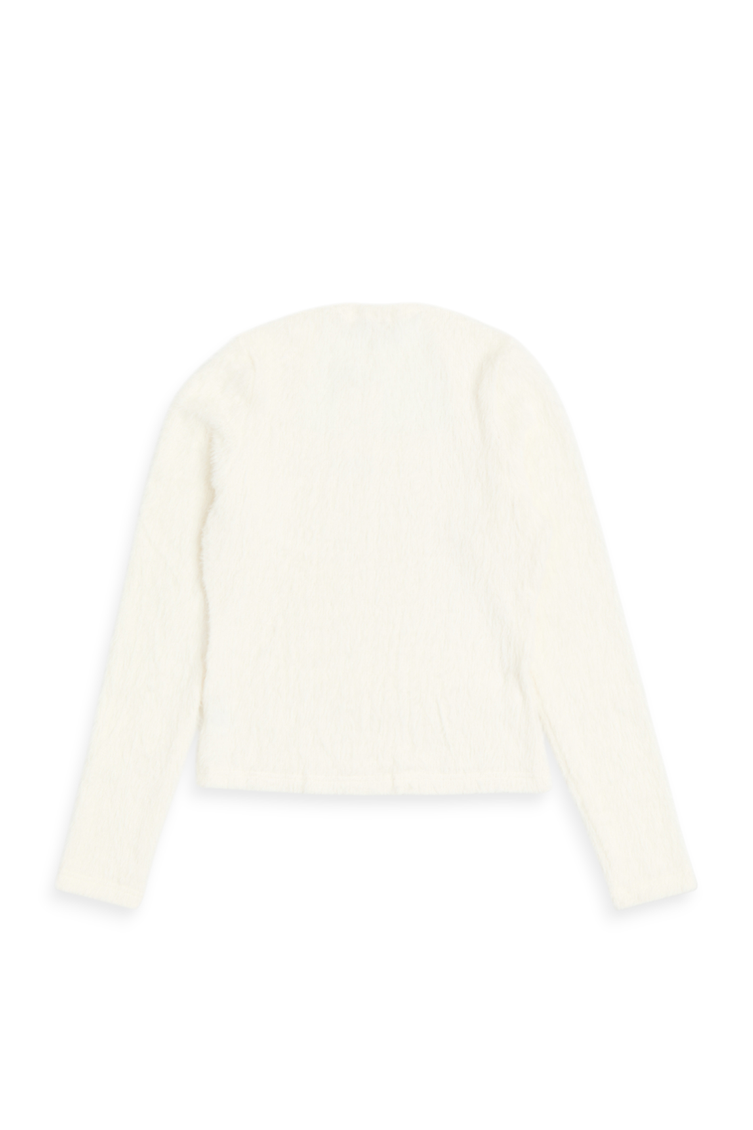 仿貂毛 方領長袖上衣