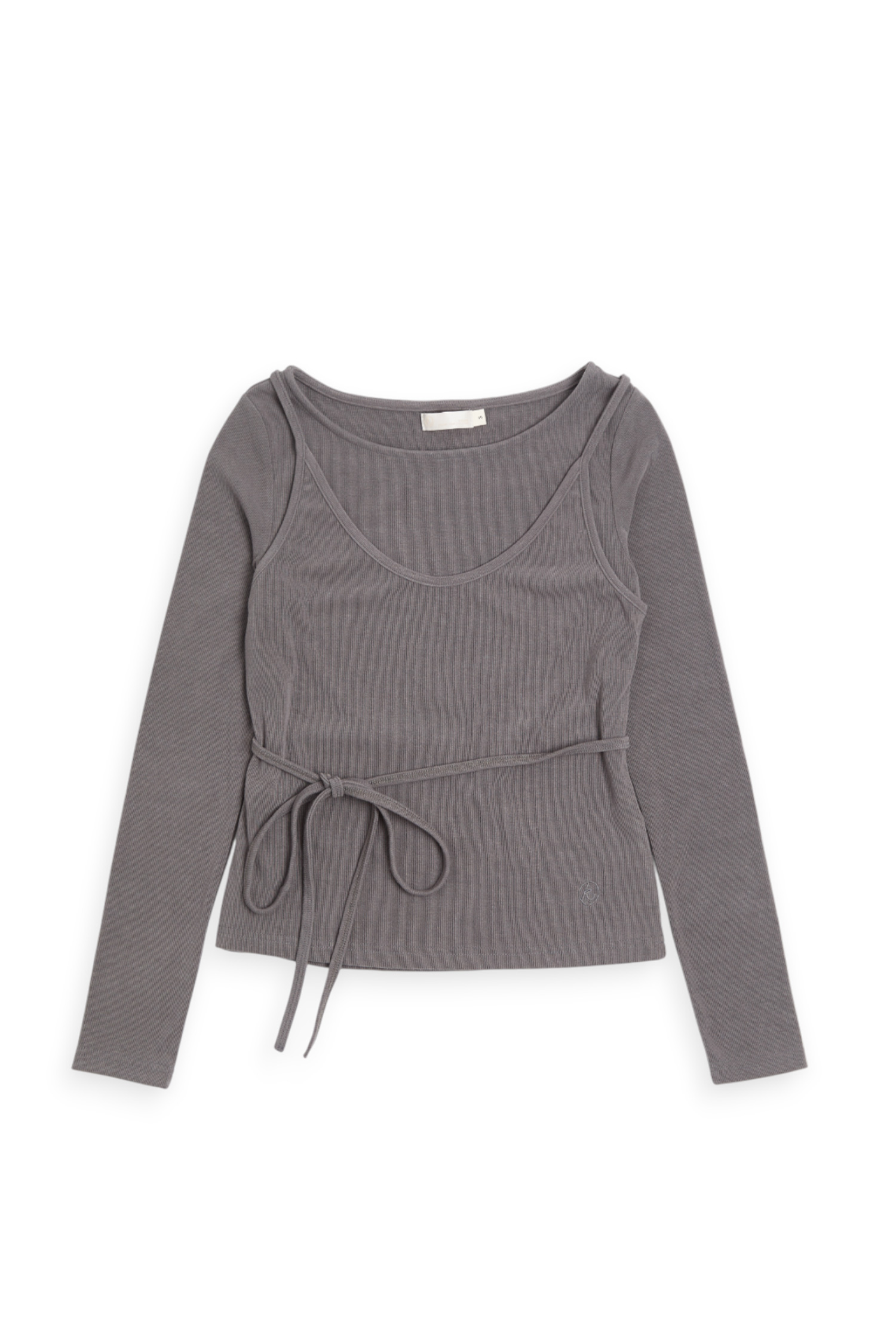 雙層式 綁腰造型上衣