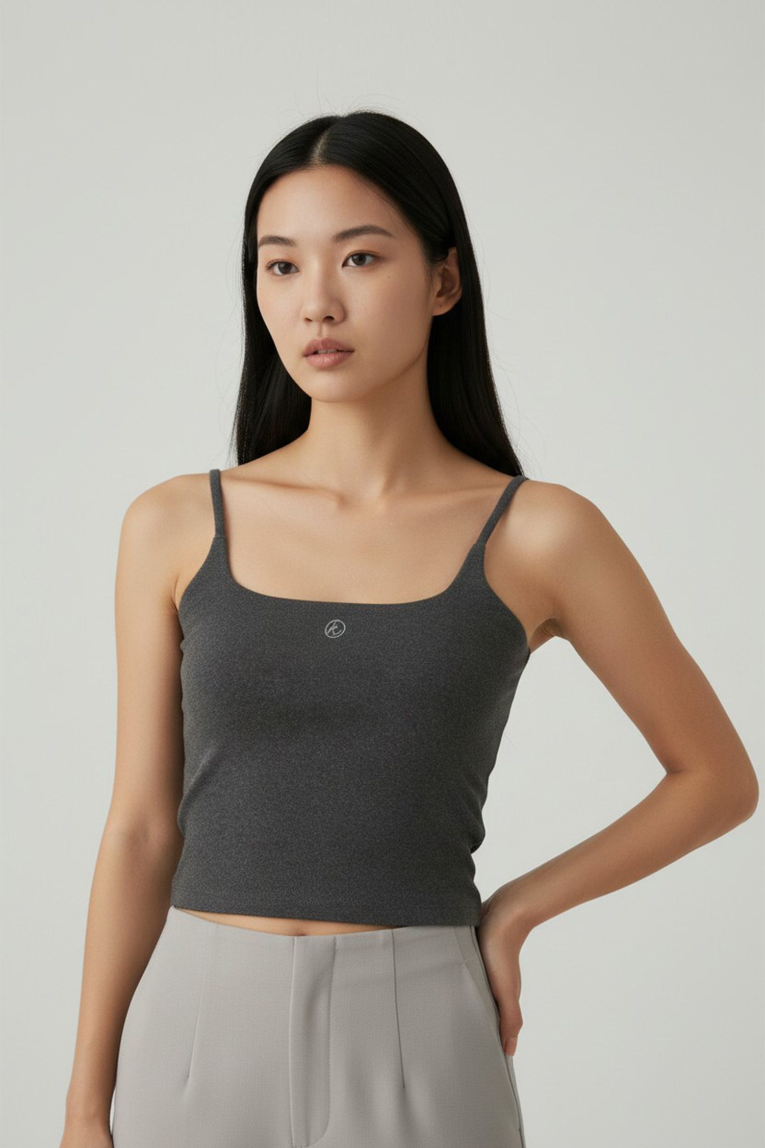 品牌刺繡 細絨保暖Bra背心