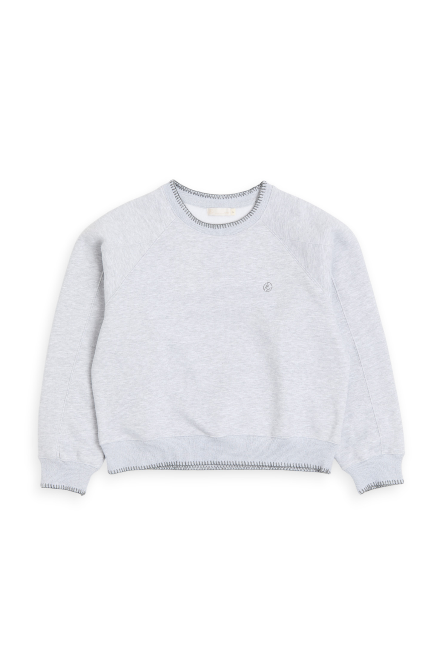 貝殼繡 刷毛插肩大學TEE